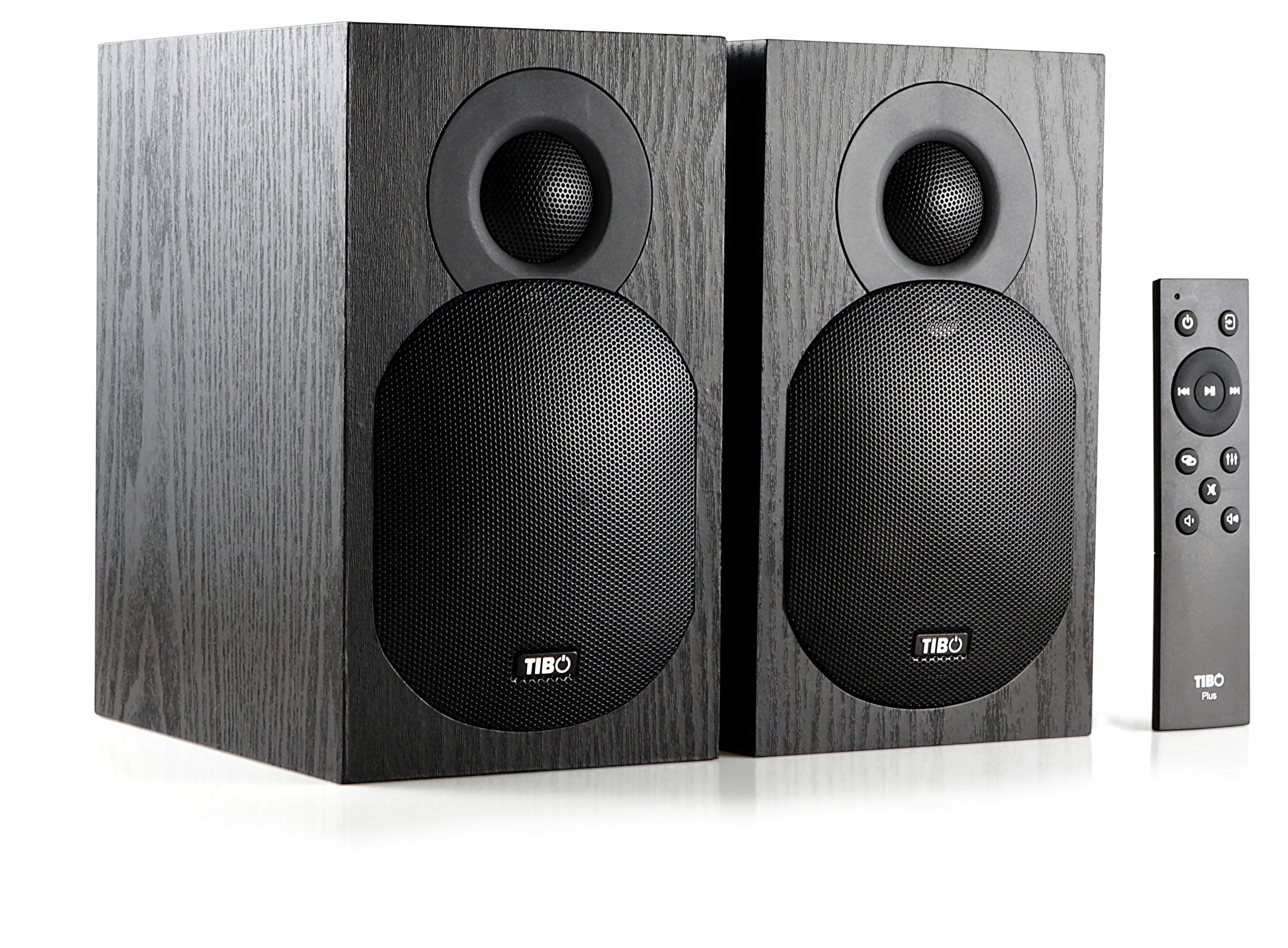 TIBO Plus 2.1 Active HiFi Bookshelf Bluetooth Speakers - Designed and Developed in the UK,Black