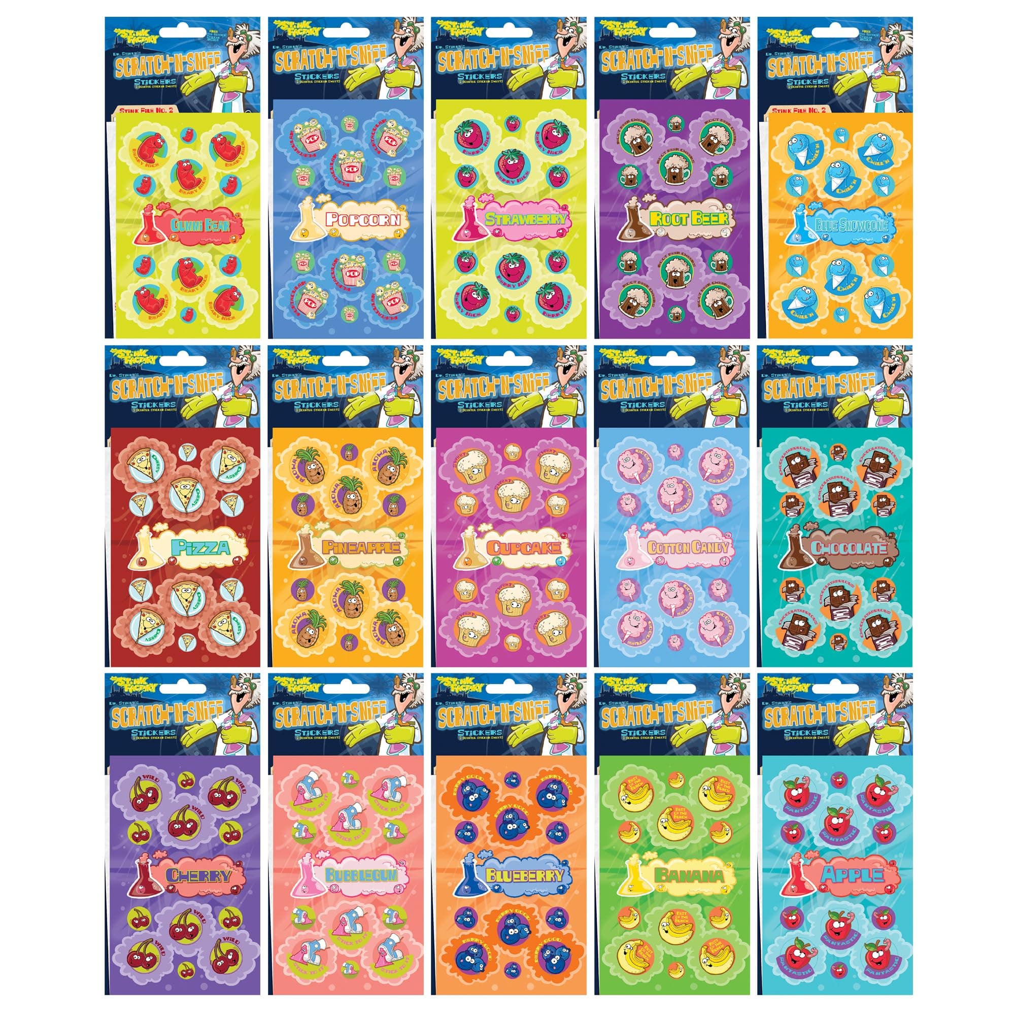 Just For Laughs Dr. Stinky's Scratch-N-Sniff Stickers, 405 Pieces