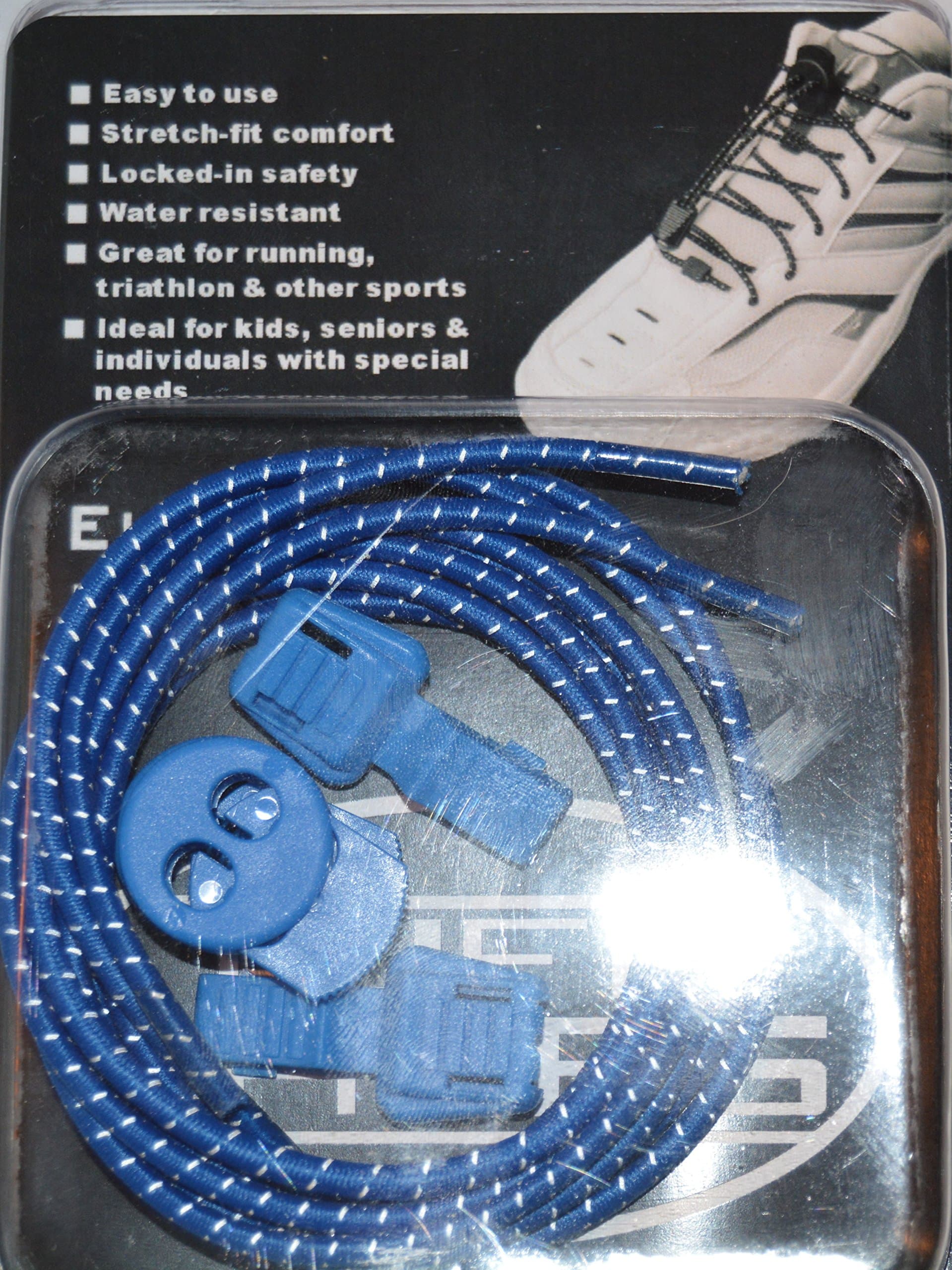 Locking Reflective Elastic No Tie Shoe Laces System