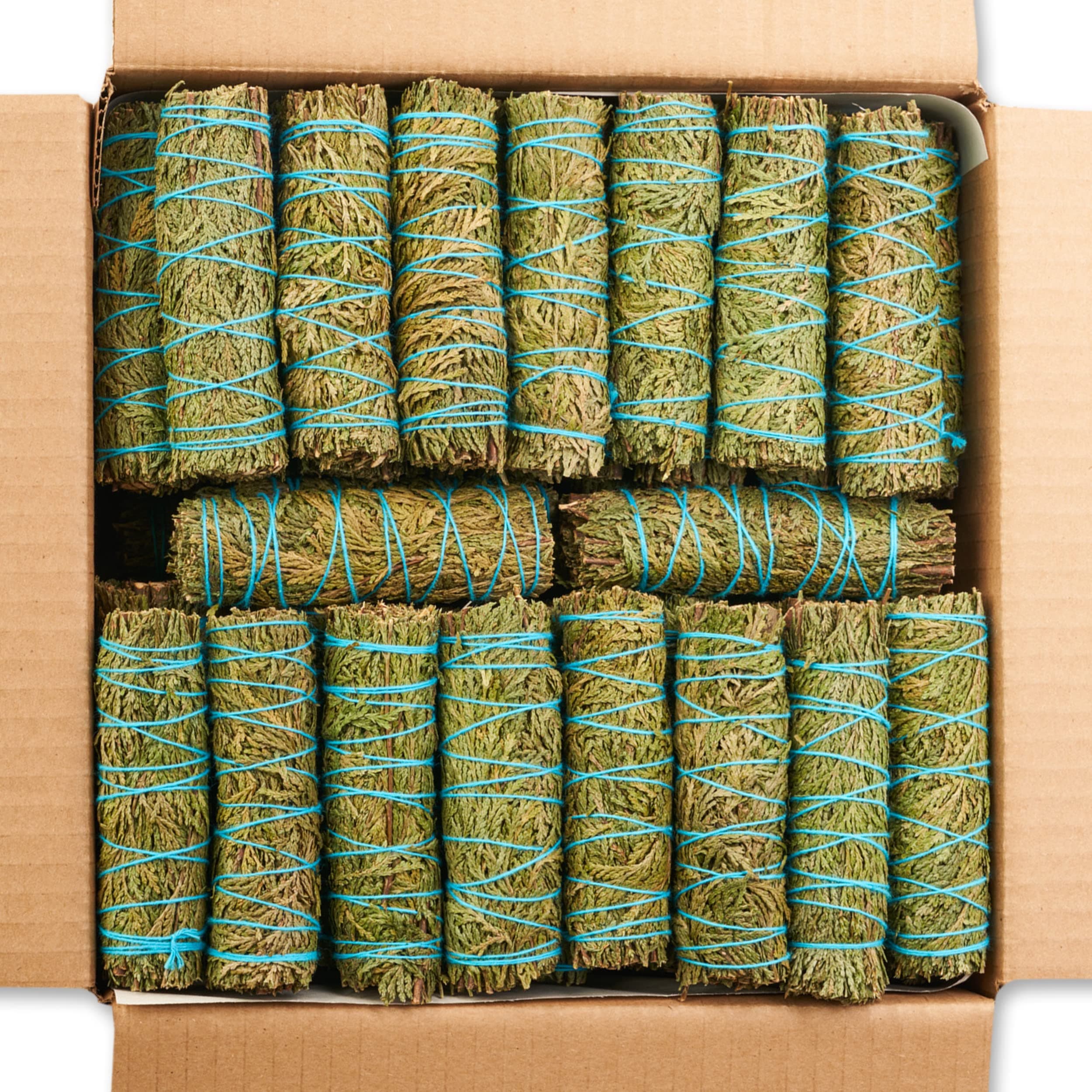 JL Local 6 Pack Cedar Sage Smudge Sticks - Hand Made, Grown Naturally and Sustainably - 6 Count, 6 Pieces, 1 Set - Smoke Cleanse, Smudging, Home or Office Purification