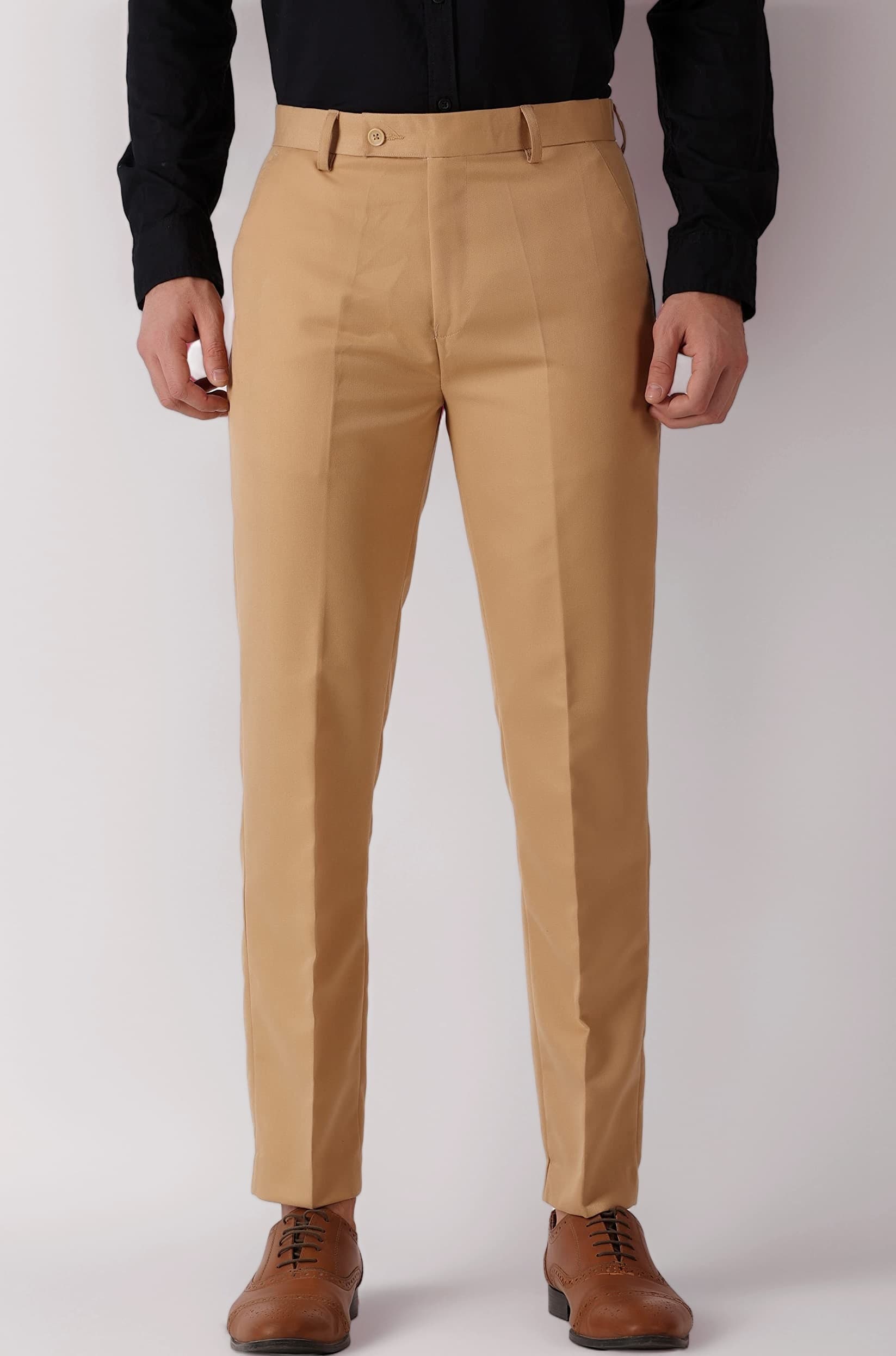 Men's Regular Fit Polycotton Solid Trouser Pant's Formal Trouser Casual Trouser Pant for Men