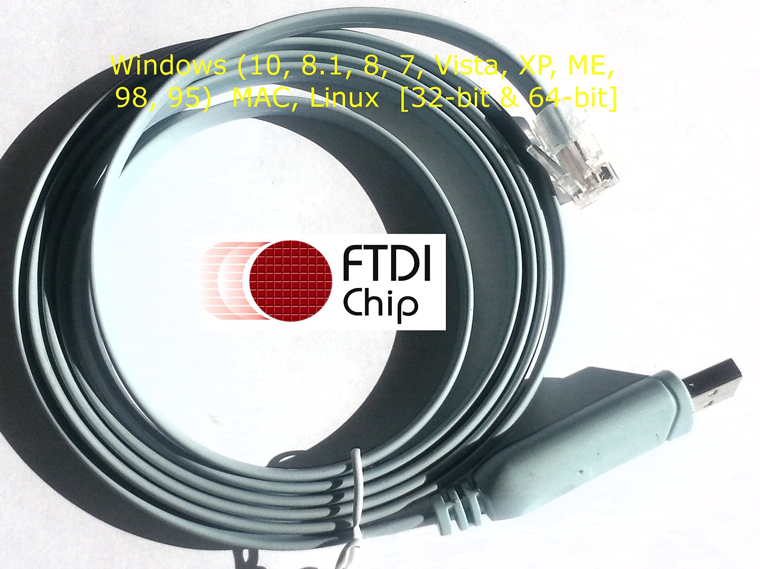 USB Juniper Console Cable 1.8m Ftdi Windows 8, 7, Vista, Mac, Linux