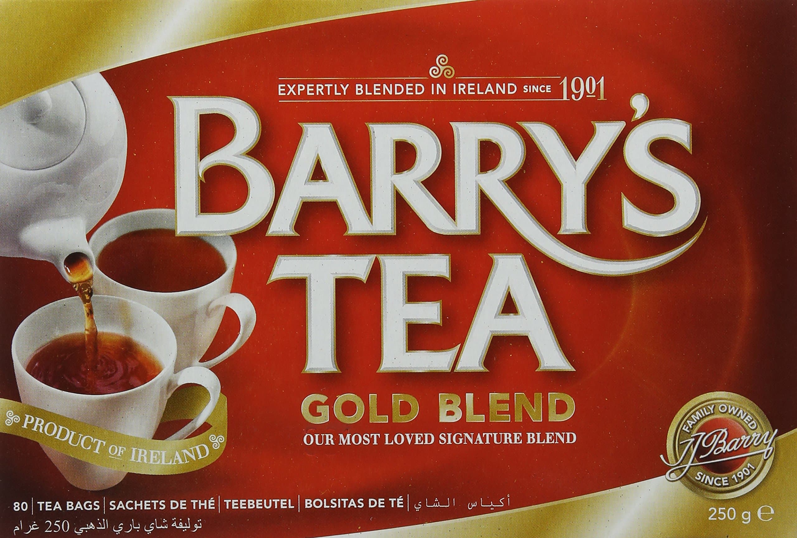 Barry's Tea Multilingual Gold Blend Tea Bags, 250 g