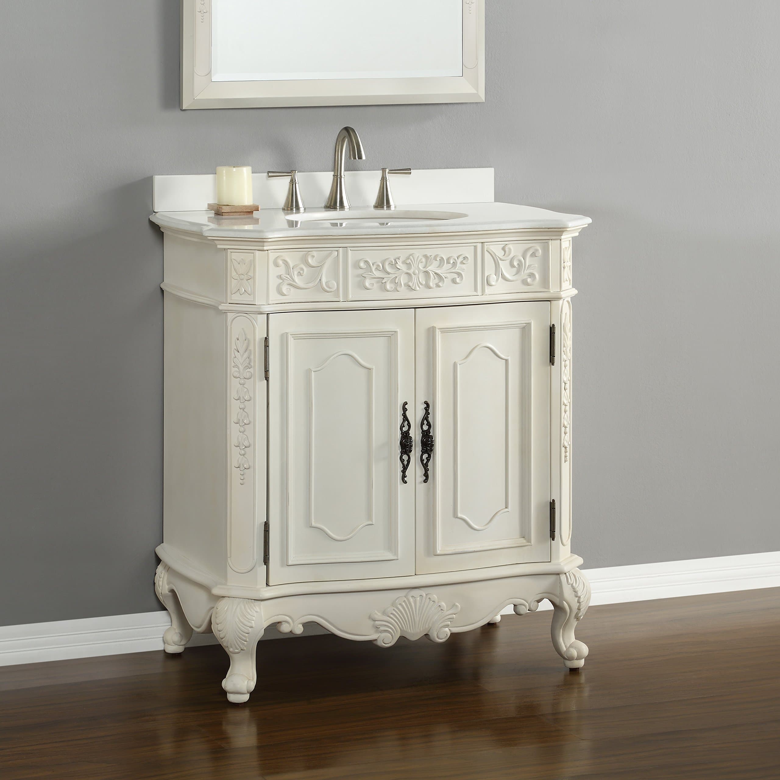 Rutherford 33" Single Vanity in Antique White