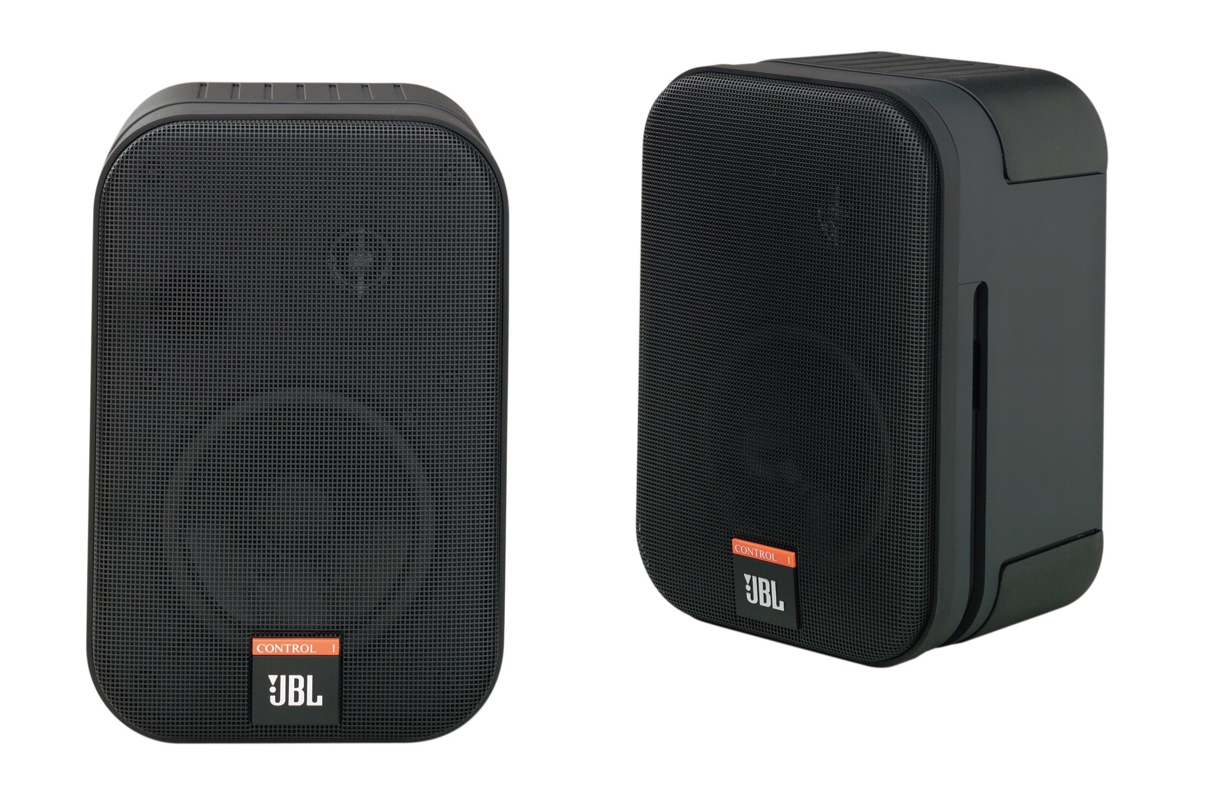 JBL Control One Rugged 2-Way 100mm (4") Bookshelf Satellite Audio Monitor Speakers (Pair) - Black Chrome