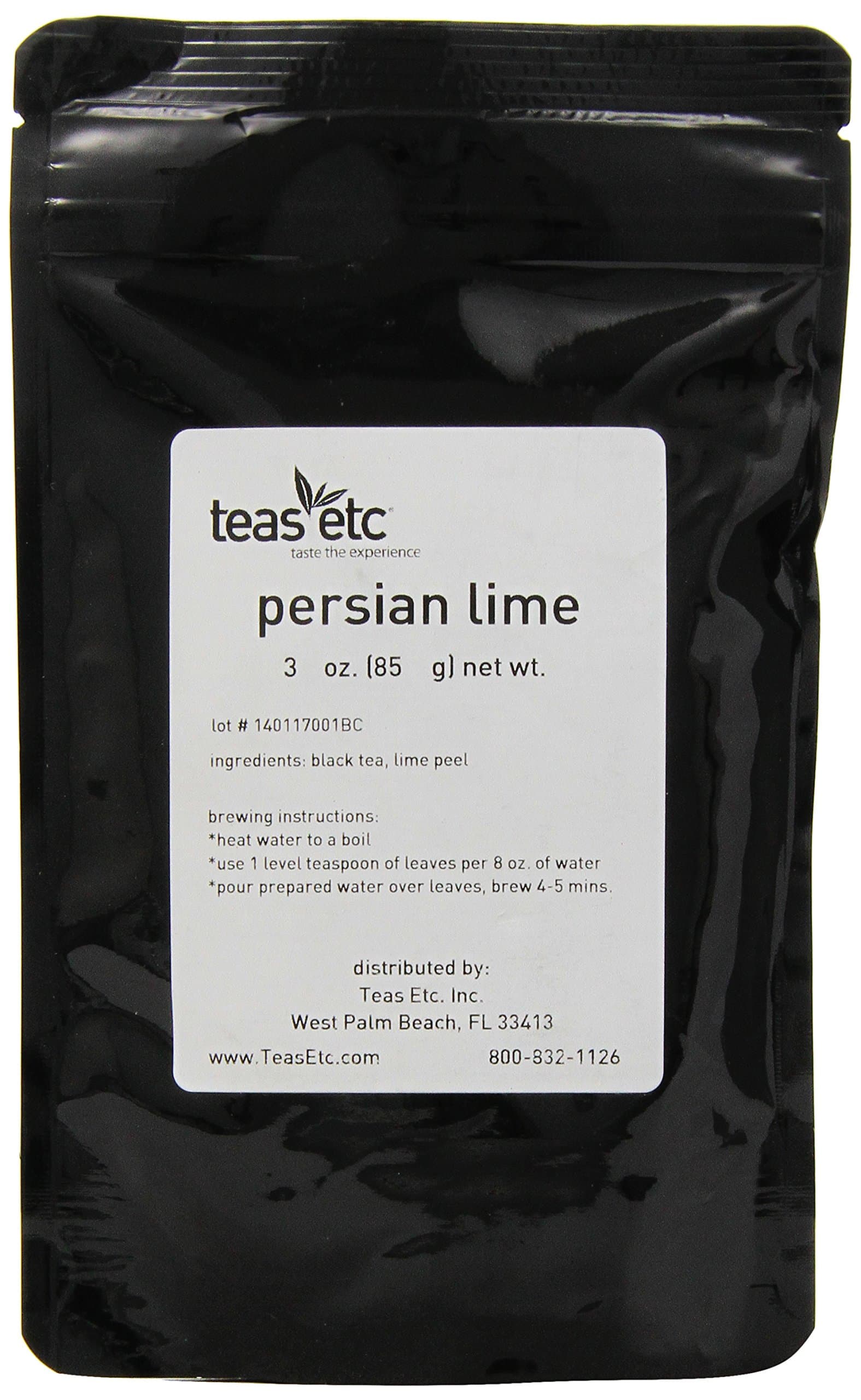 Teas Etc Persian Lime Loose Leaf Black Tea 3 oz.