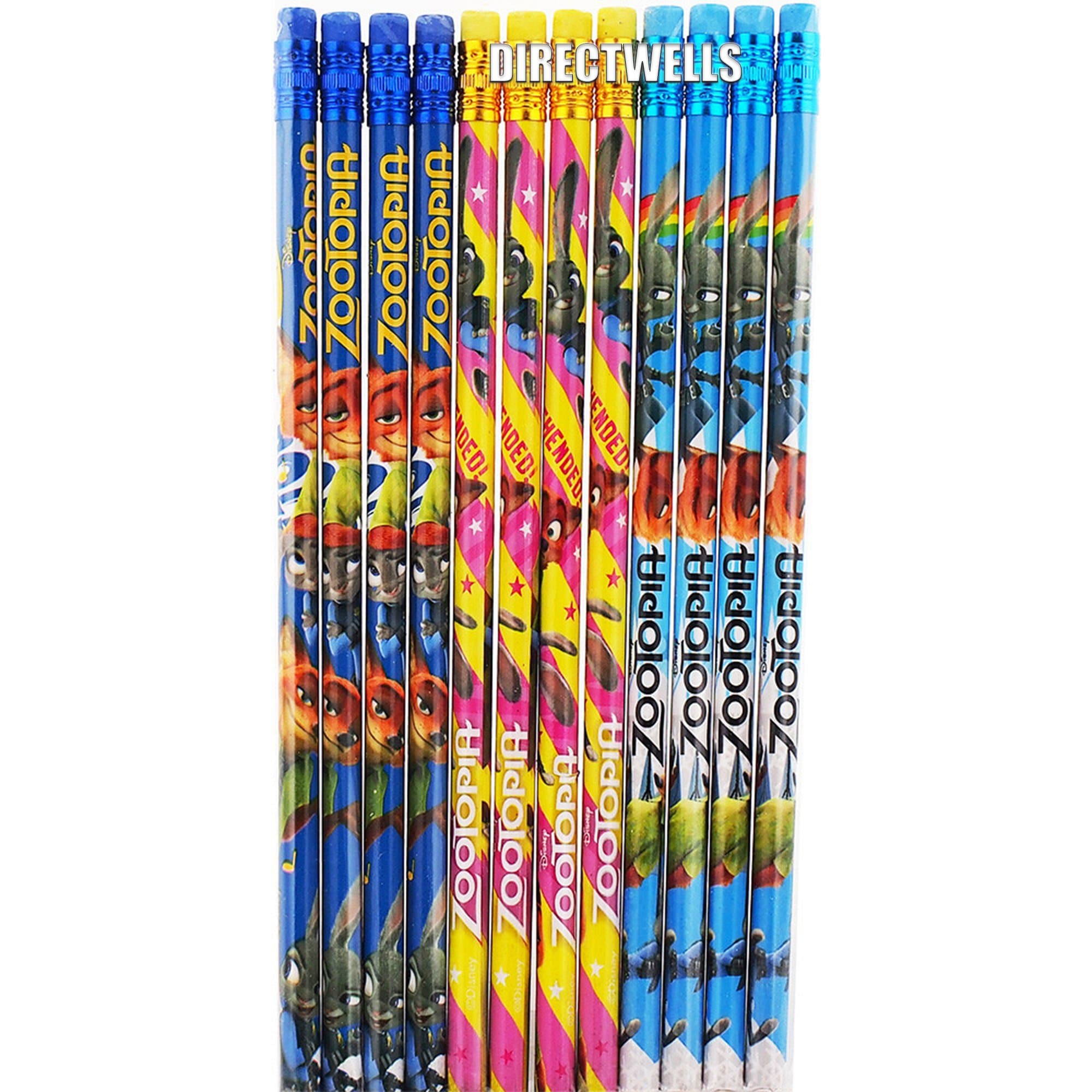 Disney Zootopia Authentic Licensed 12 Wood Pencils Pack