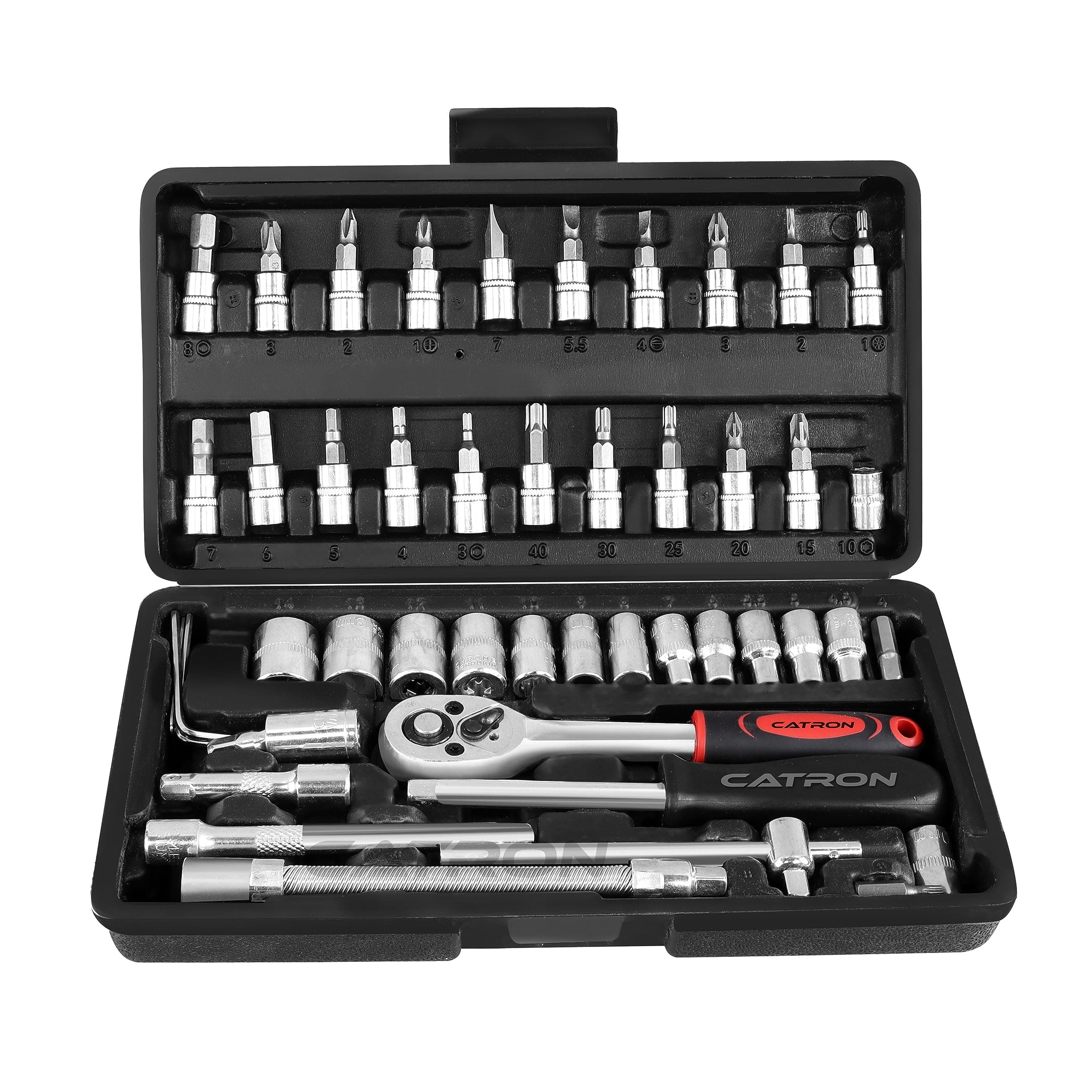 - 46 In 1 Pcs Tool Kit & Hand Tool Kit Wrench Set Multi Purpose Combination Tool Case Precision Socket Set,Screwdriver and Socket Set,Bike, Car Tool
