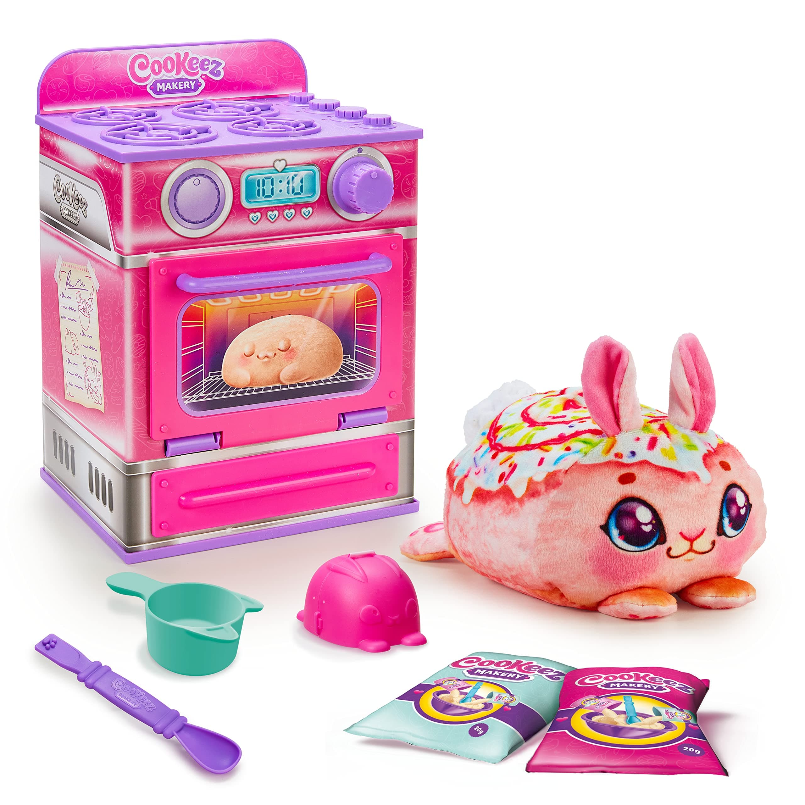 Cinnamon Treatz Oven – Interactive Bake & Reveal Oven Playset with Mystery Scented Plush (Cinnamon Pooch, Fondant Feline, or Strawberry Swirl), Mixing Tools, Dough, & Accessories, 5+