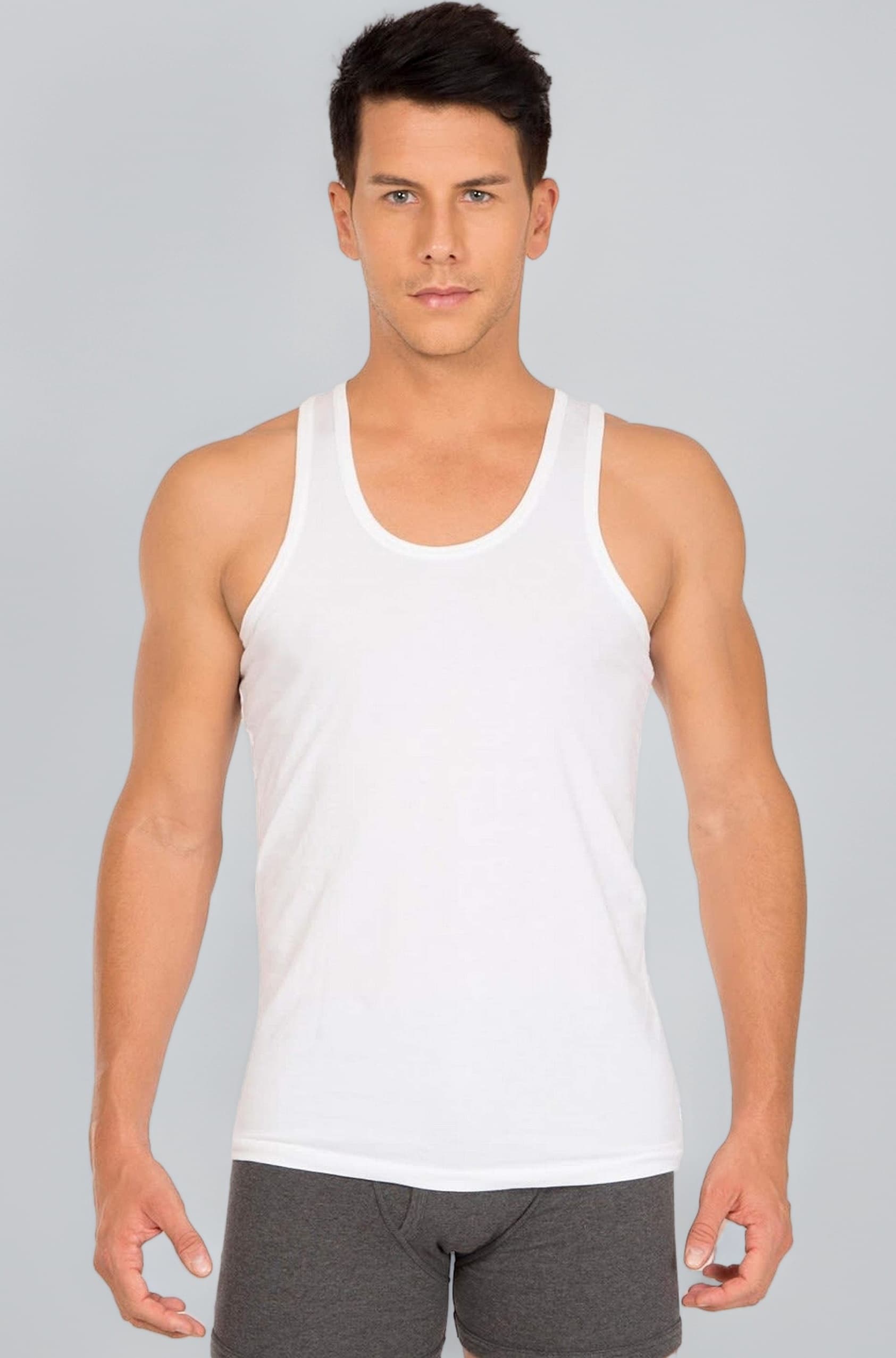 Jockey Men's Cotton Solid Modern Fit Vest