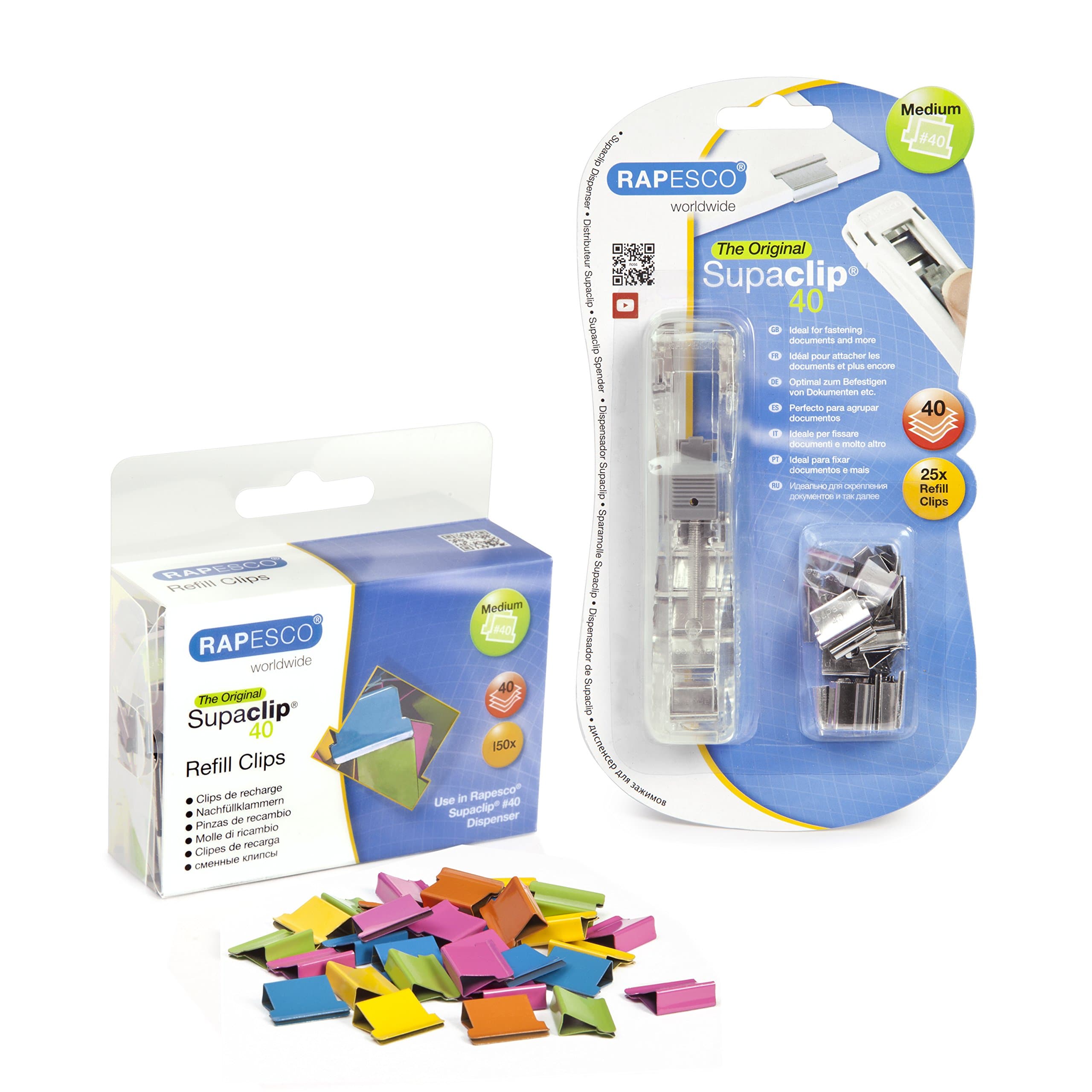 Supaclip #40 & 150 Multicoloured Refills (1299)