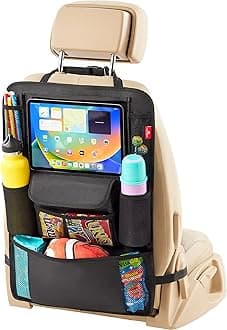 Car Seat Organizer, Ultra Version Kids Backseat Car Organizers and Storage, Waterproof Back Seat Protector Kick Mats with Tablet Holder 12 in, Car Accessories Interior and Travel Essentials.