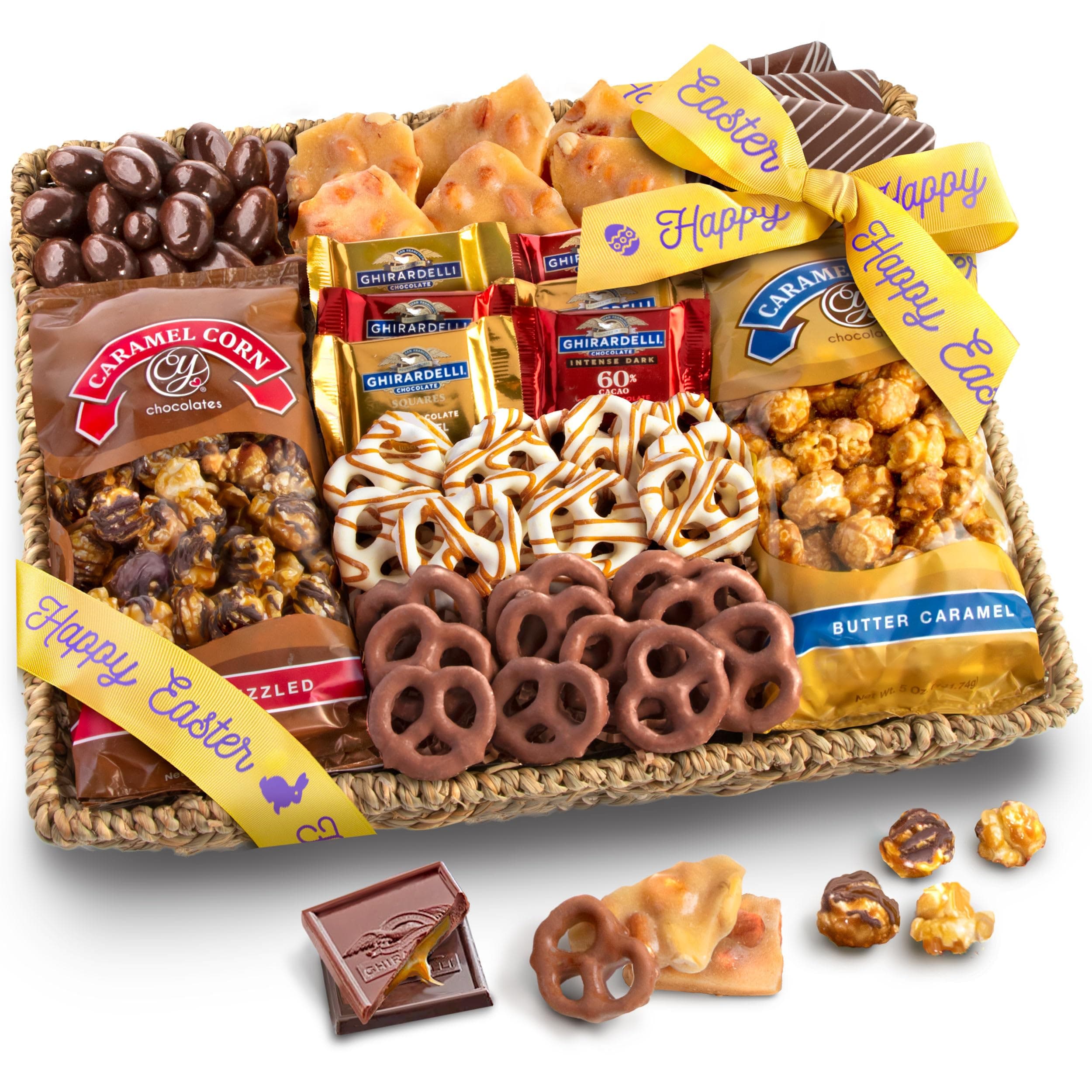 A Gift Inside Happy Easter Chocolate Caramel and Crunch Grand Gift Basket