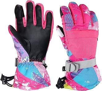 TRIWONDERKids Snow Gloves Winter Cold Weather Ski Gloves Boys Girls Warm Gloves Snowboarding Snow Sports