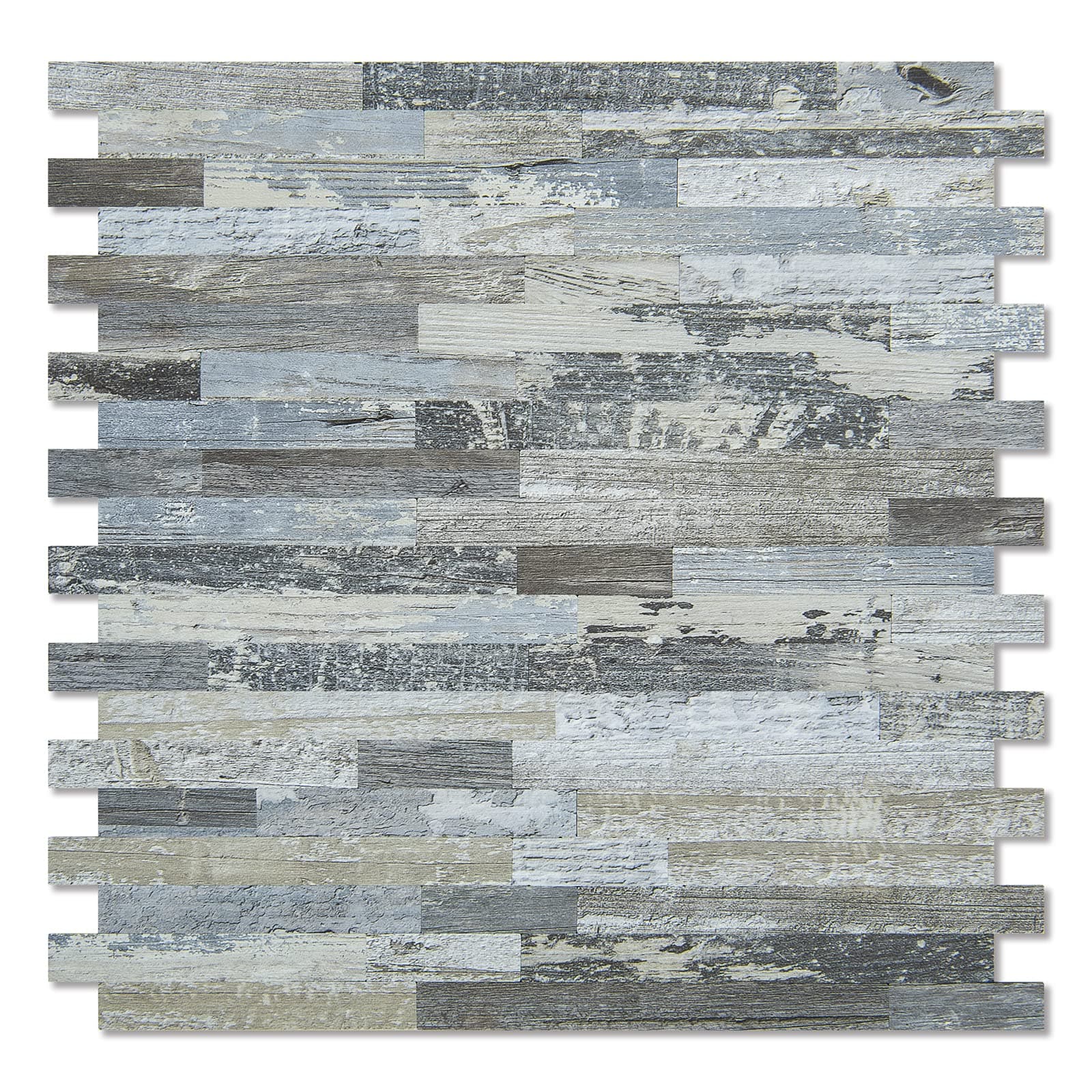 Art3d10-Sheet Peel and Stick Rock Backsplash Tile for Kitchen Bathroom - Volakas White Embellished with Gray