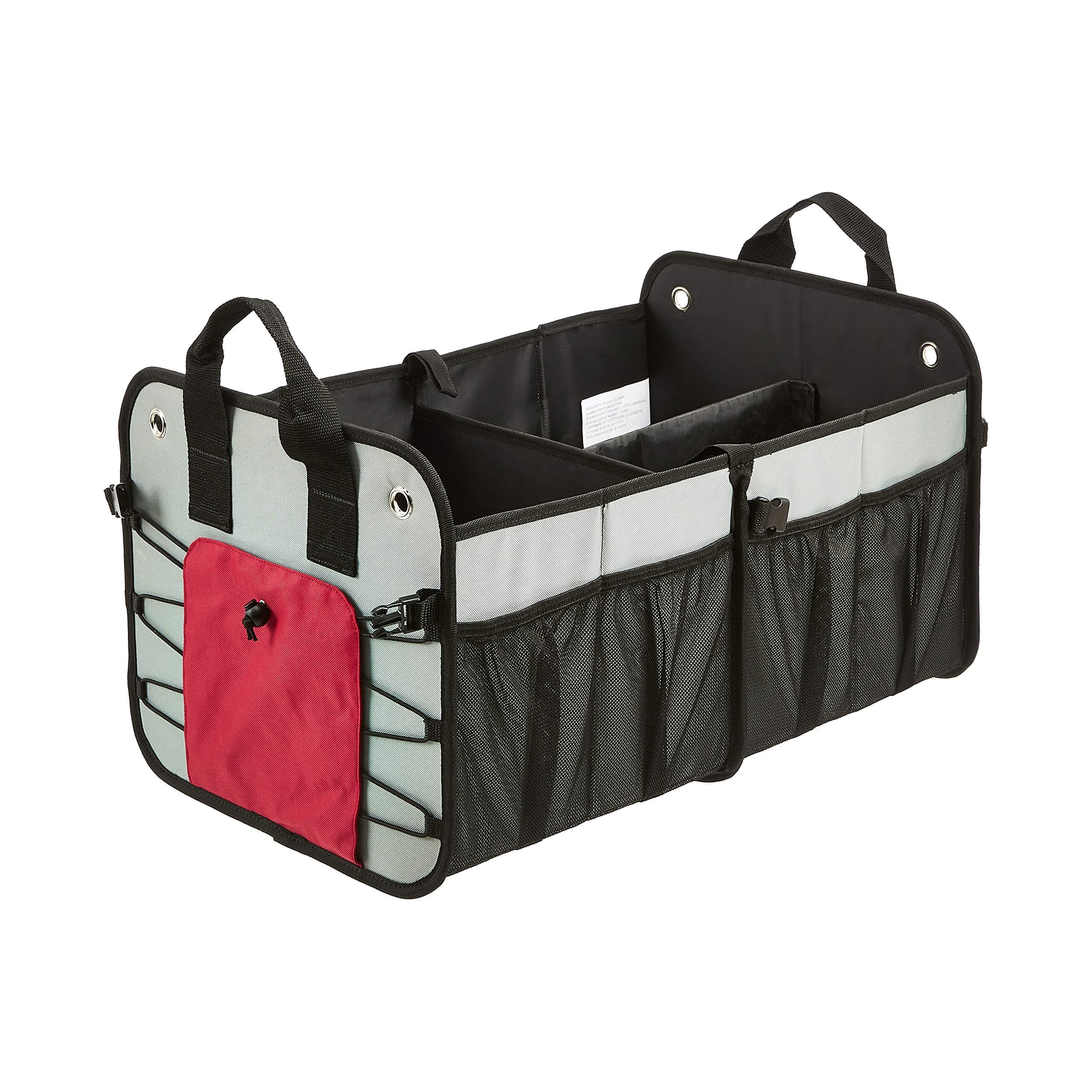 Amazon Basics Foldable Cargo Trunk Organizer for Cars, SUVs, and Trucks - Grey