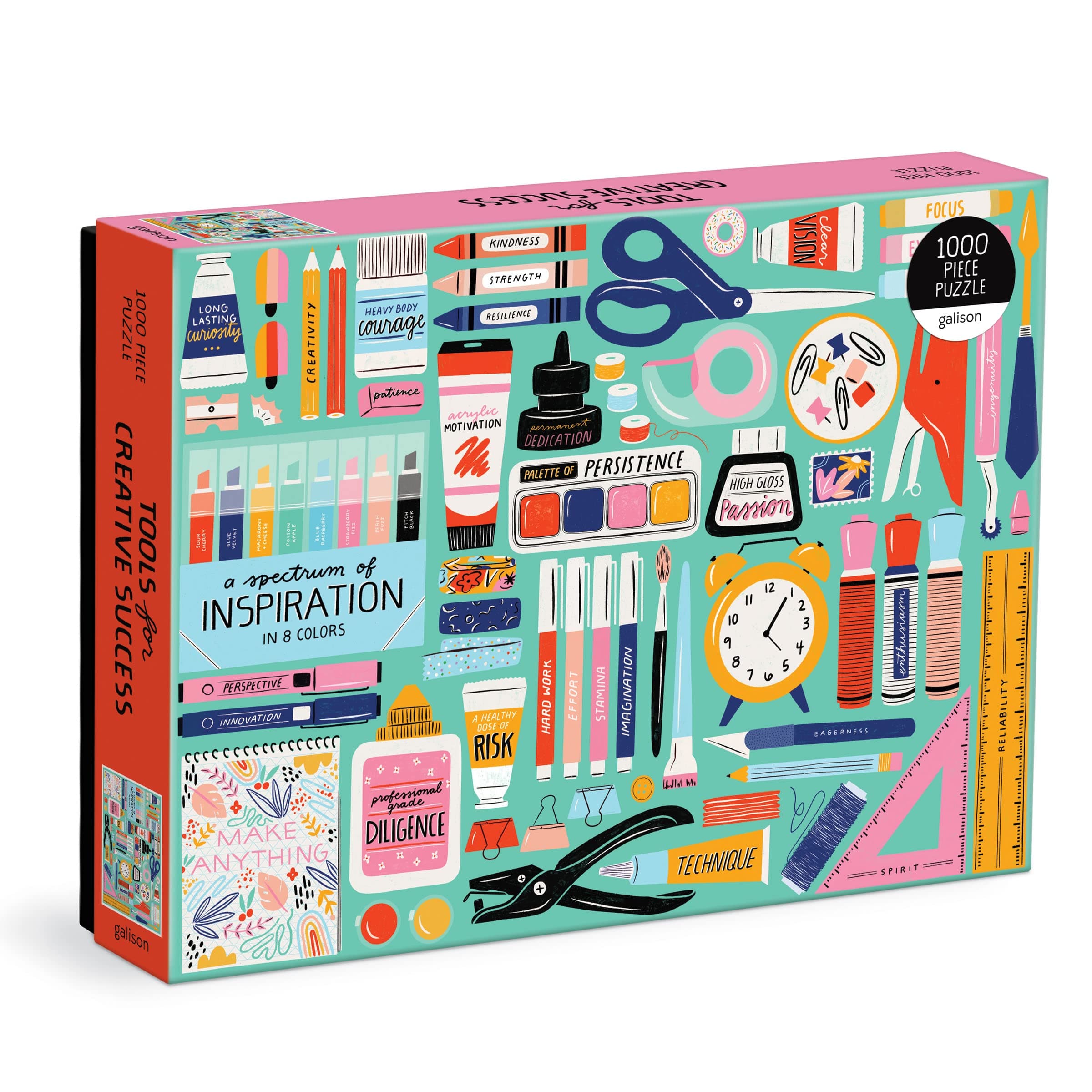 Tools for Creative Business – 1000 Piece Puzzle Fun and Challenging Activity with Bright and Bold Artwork of Inspirational Stationery Supplies for Adults and Families