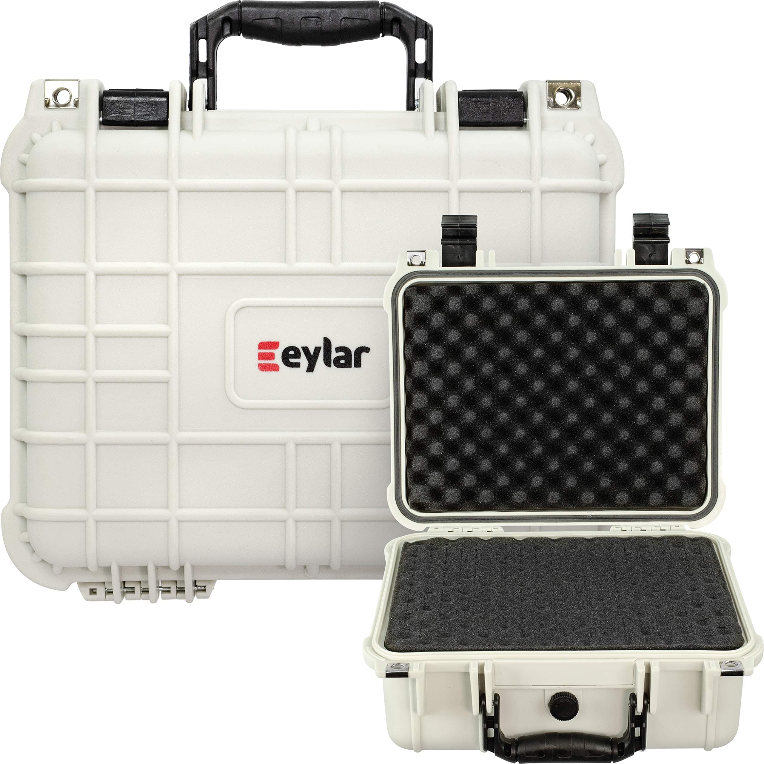 Protective Hard Camera Case Water & Shock Proof w/Foam TSA Approved 13.37 Inch 11.62 Inch 6 Inch Polar White