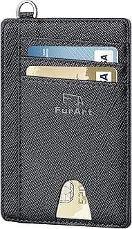 FurArt Credit Card Holder Wallet, Slim RFID Blocking Minimalist Women's Card Wallet