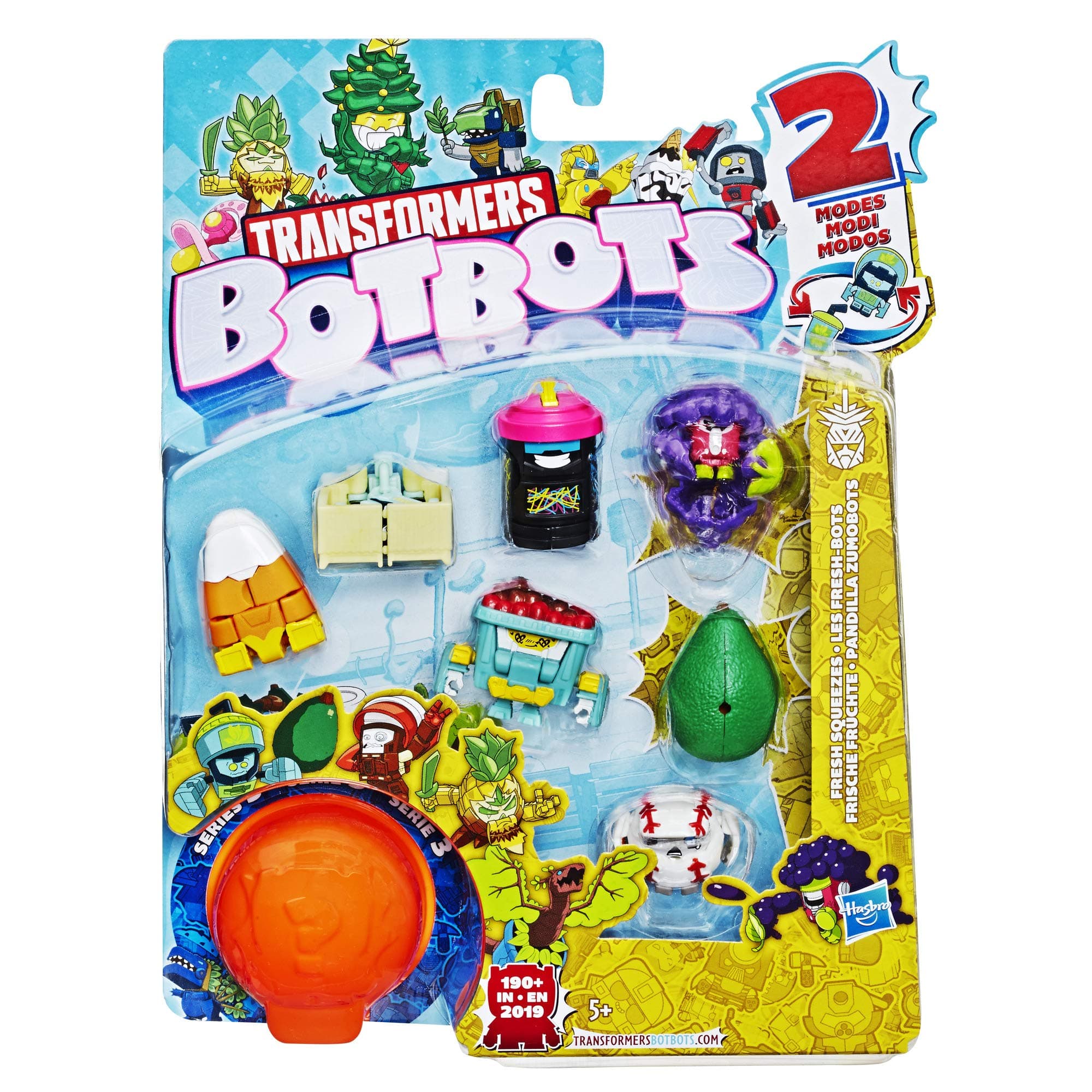 Transformers Toys Botbots Series 3 Fresh Squeezes 8 Pack - Mystery 2-in-1 Collectible Figures! Kids Ages 5 & Up (Styles & Colors May Vary)