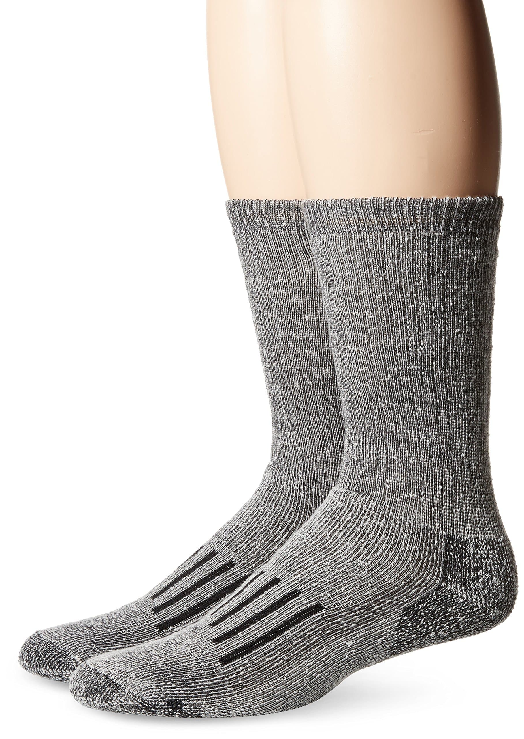 PowerSox Men's Bootsocks Medium Cushion Merino Wool Crew Socks, 2 Pairs