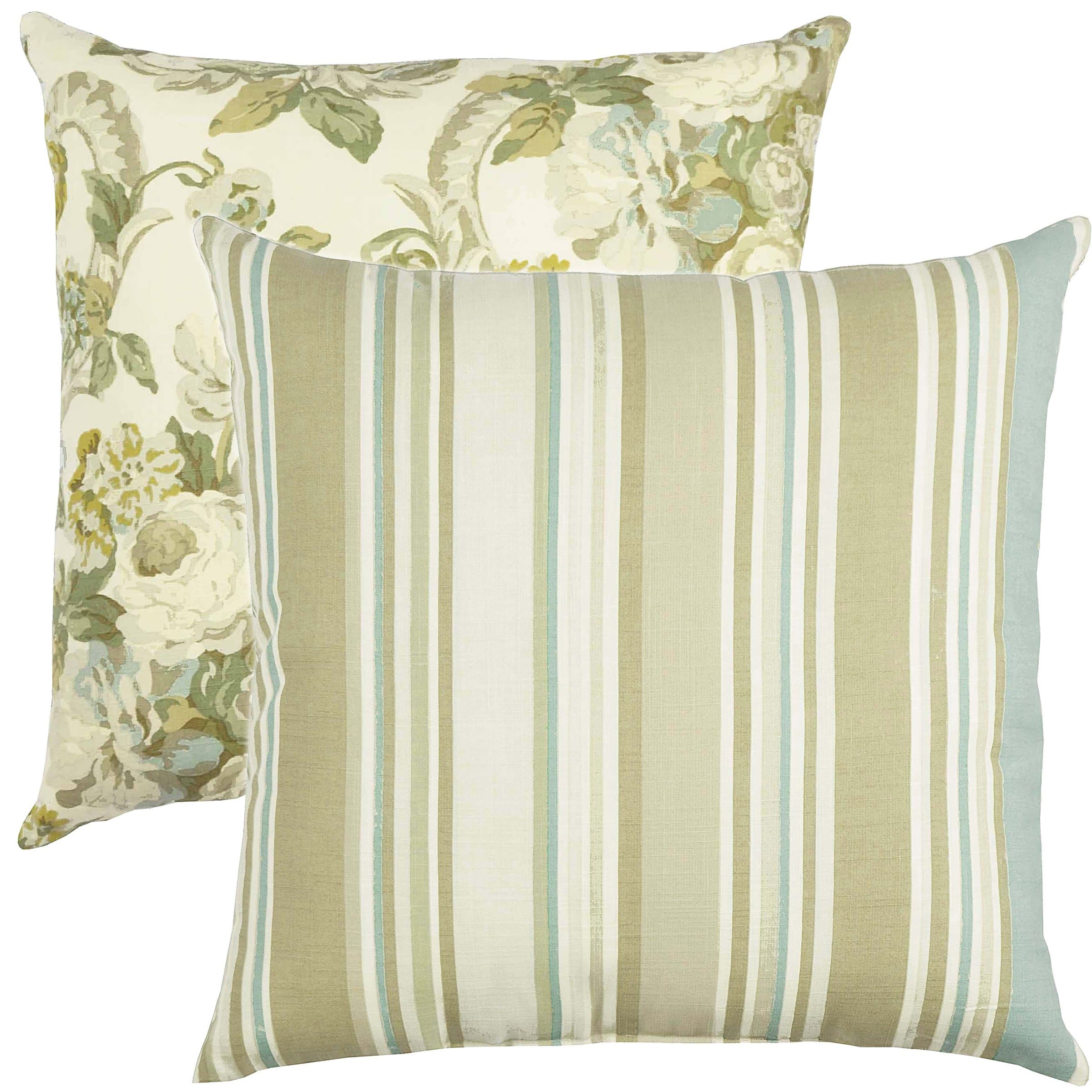 Waverly Spring Bling 2-Pack Decorative Platinum Pillow Set, 20x20