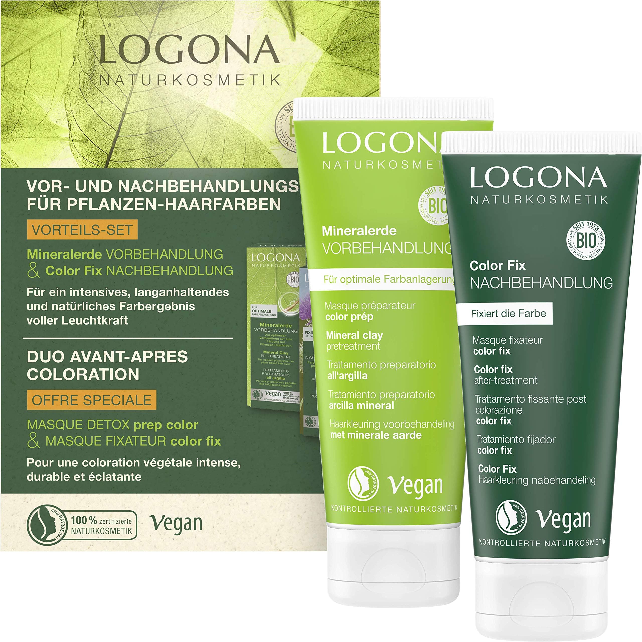 The pre-and post-treatment kit from Logona.