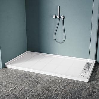 ELEGANT 60'' L x 32'' W x 4'' H Shower Base Pan, Right Drain, Non-Slip Single Threshold Shower Pan, Stainless Steel Shower Drain Cover Included