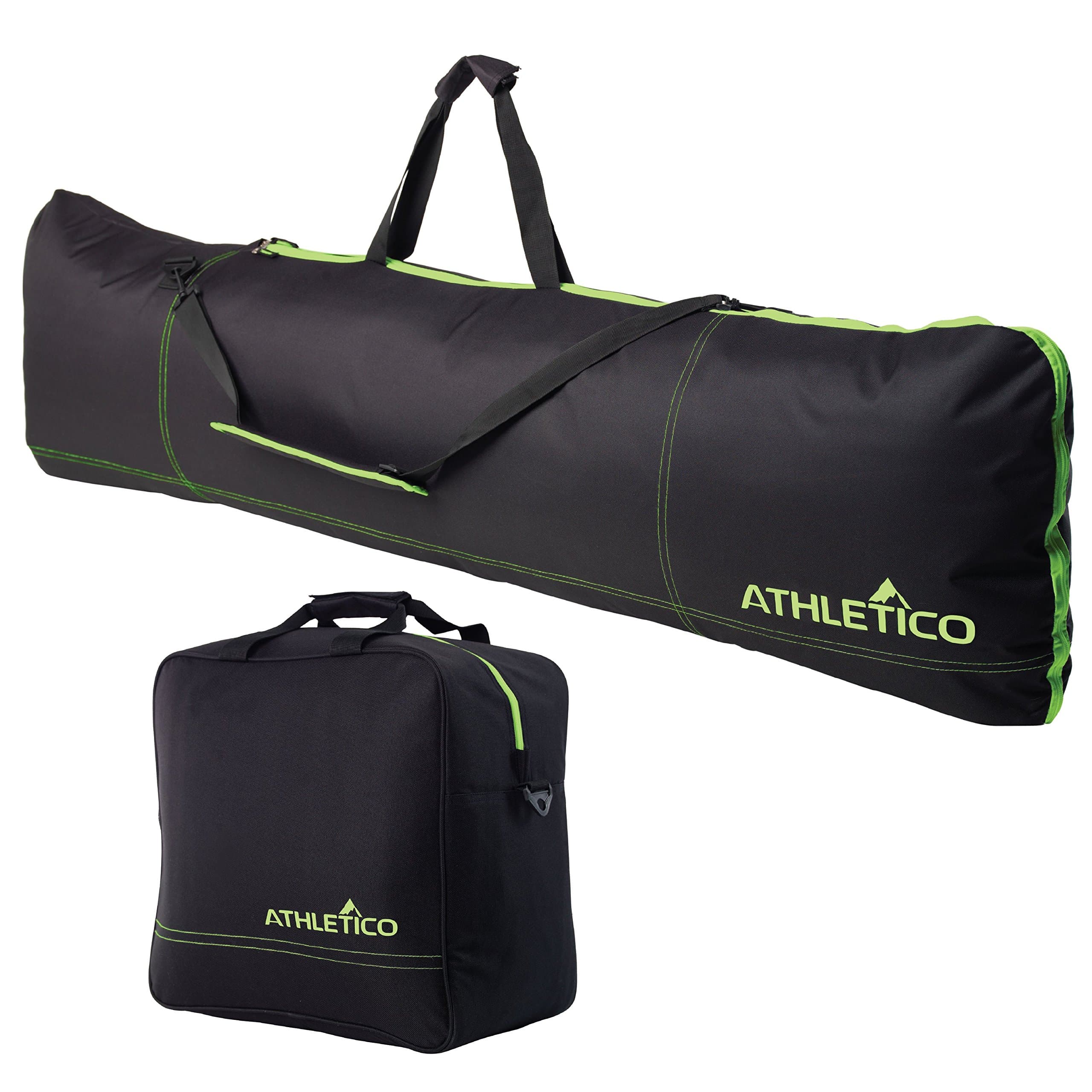 Athletico Padded Two-Piece Snowboard and Boot Bag Combo | Store & Transport Snowboard Up to 165 CM and Boots Up To Size 13 | Includes 1 Padded Snowboard Bag & 1 Padded Boot Bag