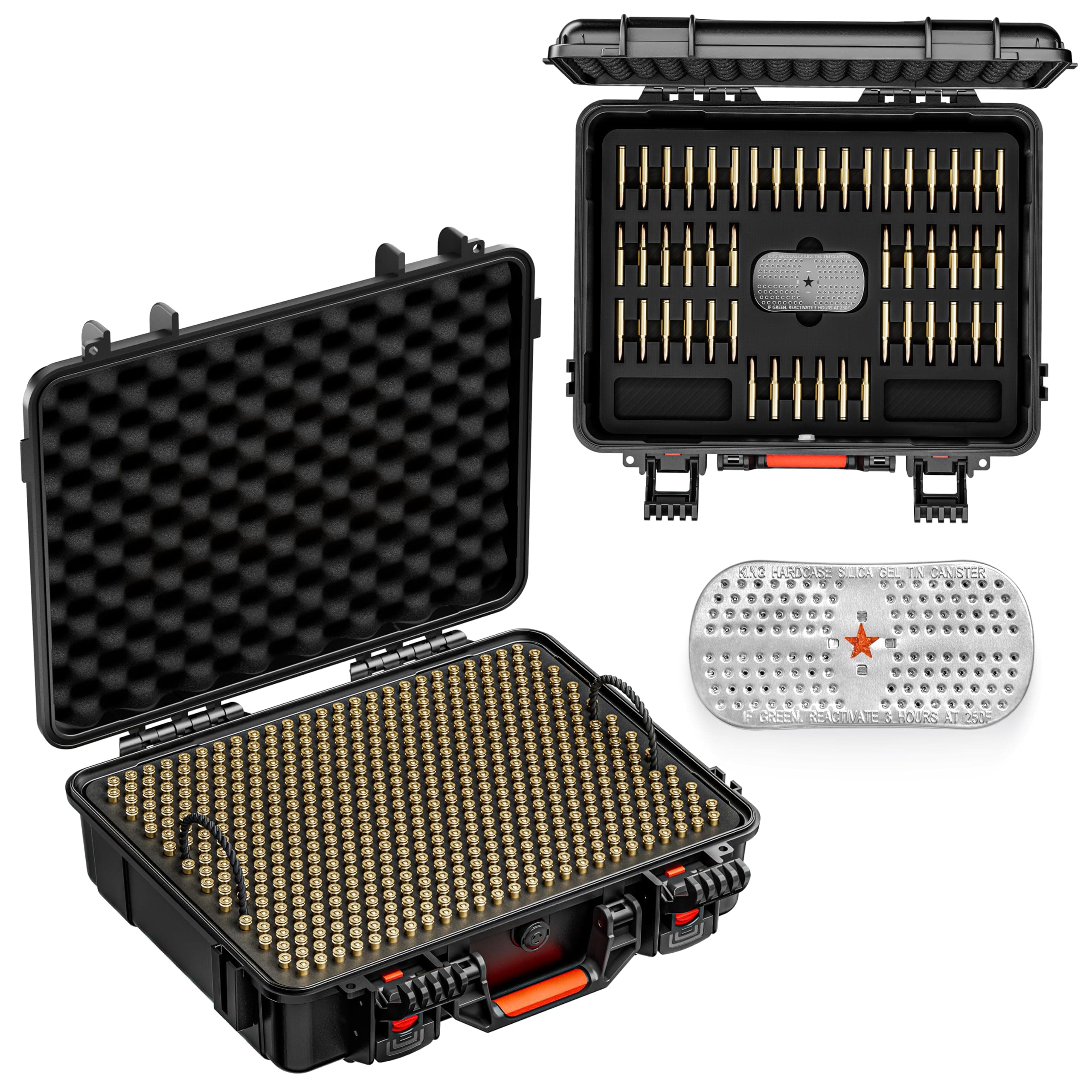 600 Rounds 5.56/223 Ammo Case Storage Box, Waterproof Ammo Case, Large-Capacity Bullet Locking Storage Box - Mil-Spec Travel Safe Ammo Storage for 5.56 223 Ammo/Bullet