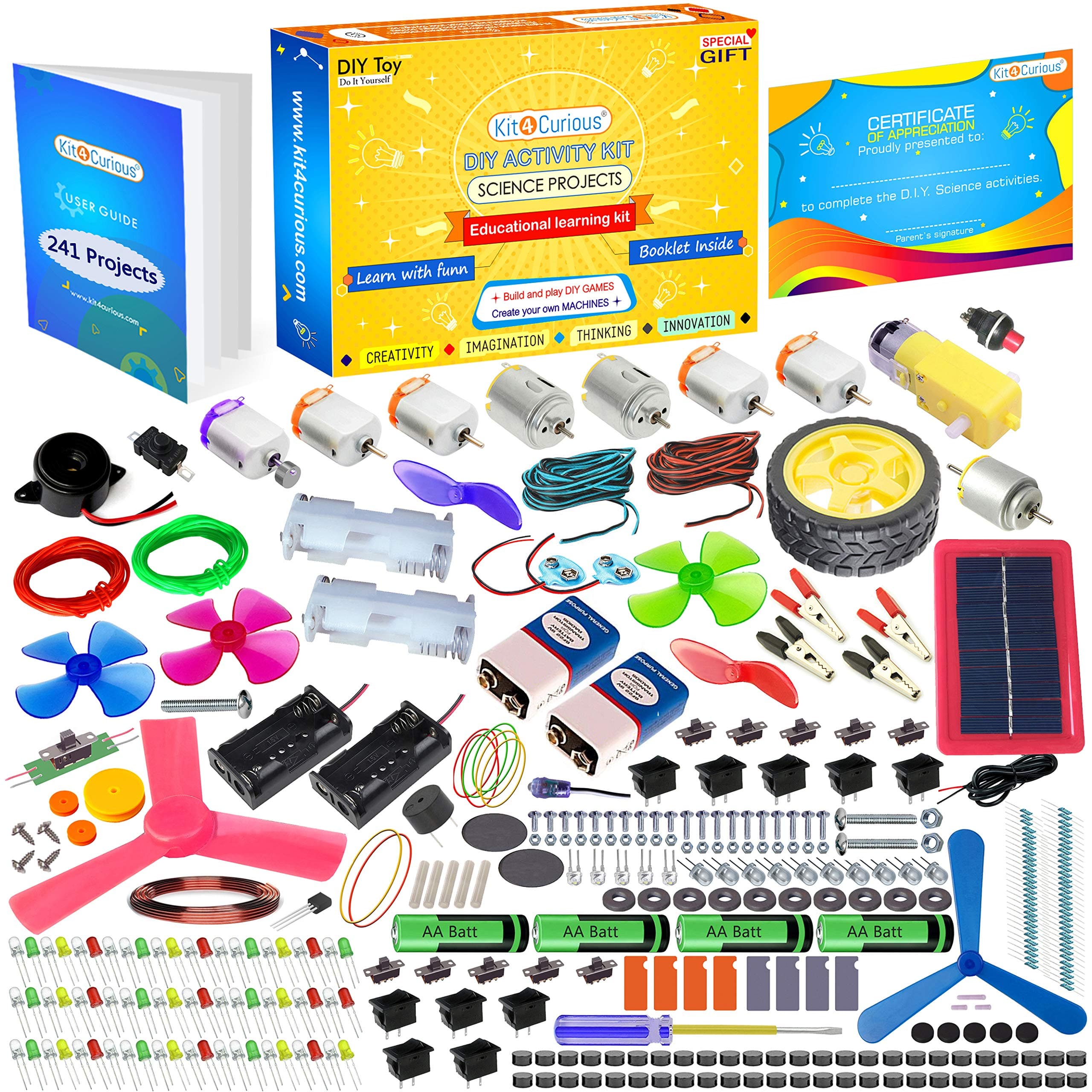 Kit4Curious Science and Fun DIY Activity Learning Educational Stem Tinkering, Experiment, School Project, Innovation Kit Toy for 7+ Years (Multicolour)