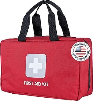 Thrive Home Essentials First Aid Kit (291 Pieces) - First Aid Bag with Multi-Sized Bandage, Gauze, Wipes, Scissors, Gloves, Tape, Ice Pack and More