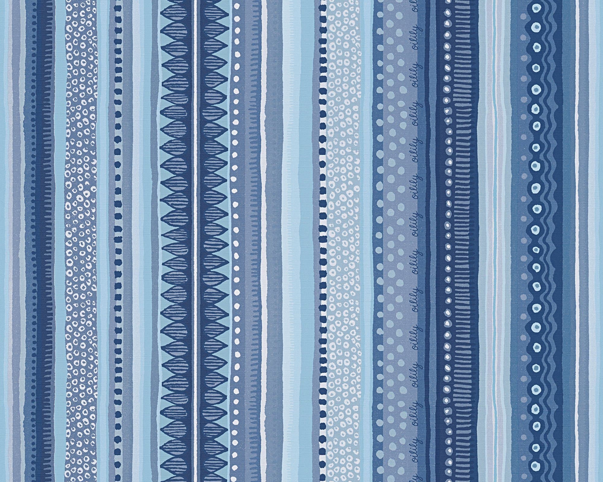 Oilily Stripe Design Wallpaper - Blue