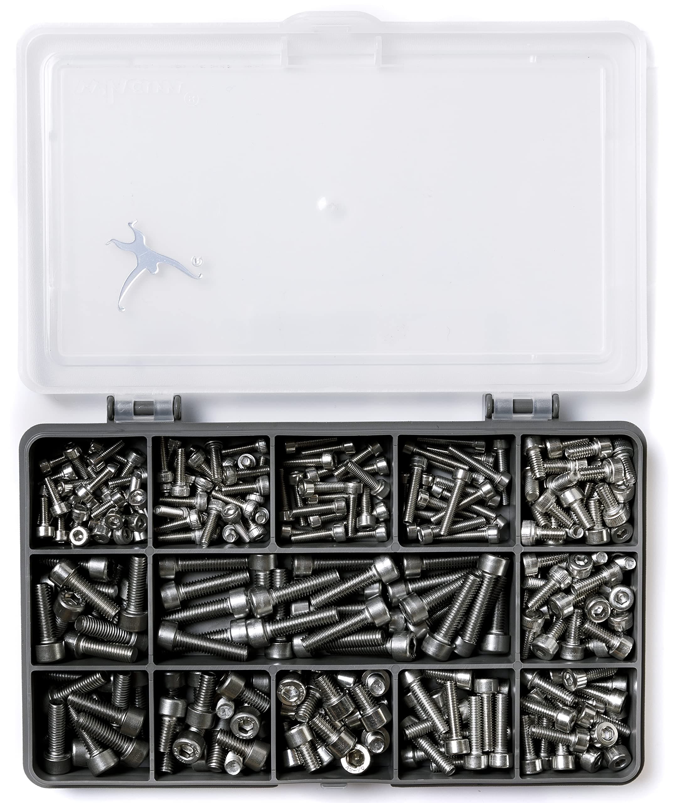 Set of 270 Assorted Allen Socket Cap Head Machine Screws/Bolts - DIN 912 - M3, M4 and M5 - A2-70 (304 Grade) Stainless-Steel