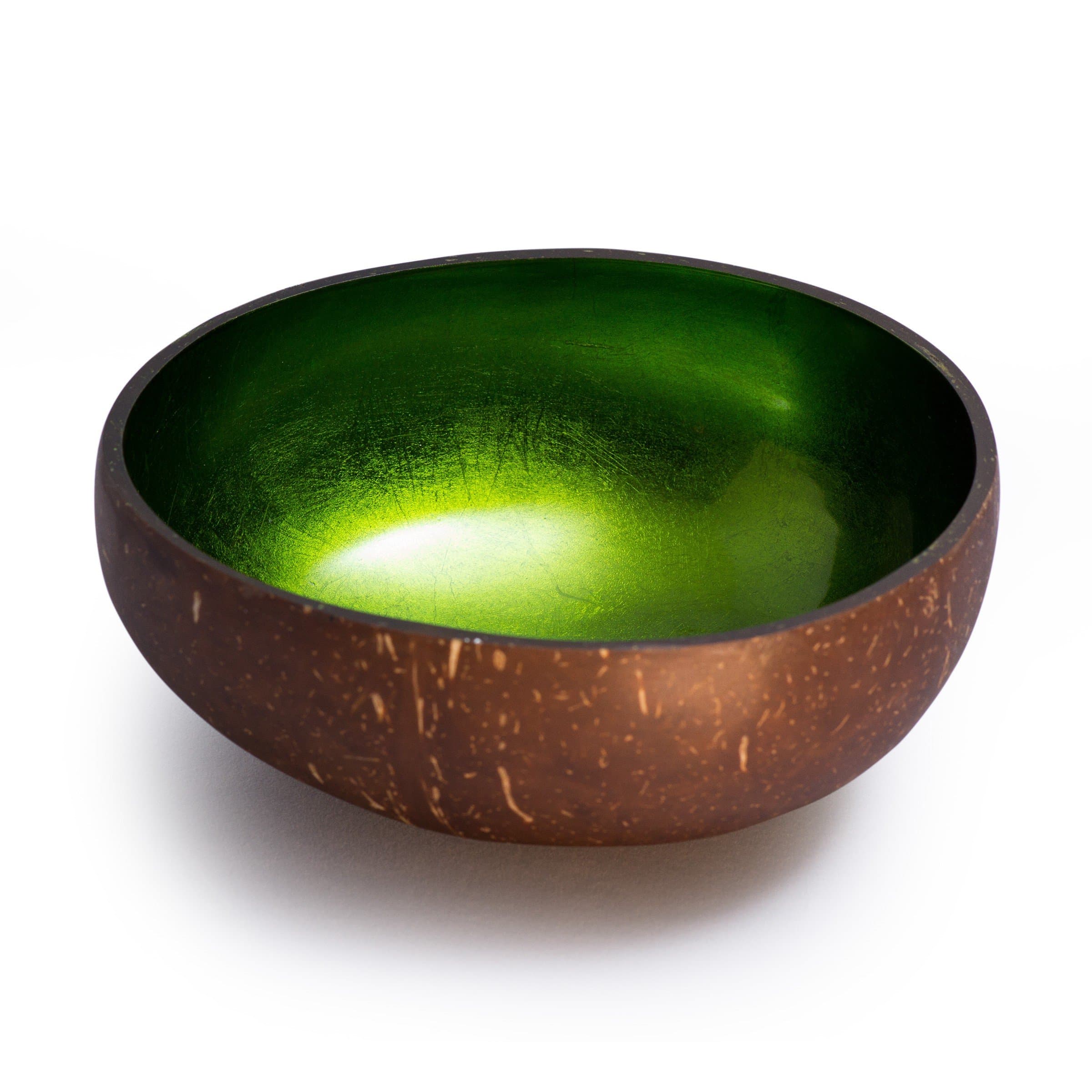 Cocobowl Shiny Decorative Coconut Bowl green