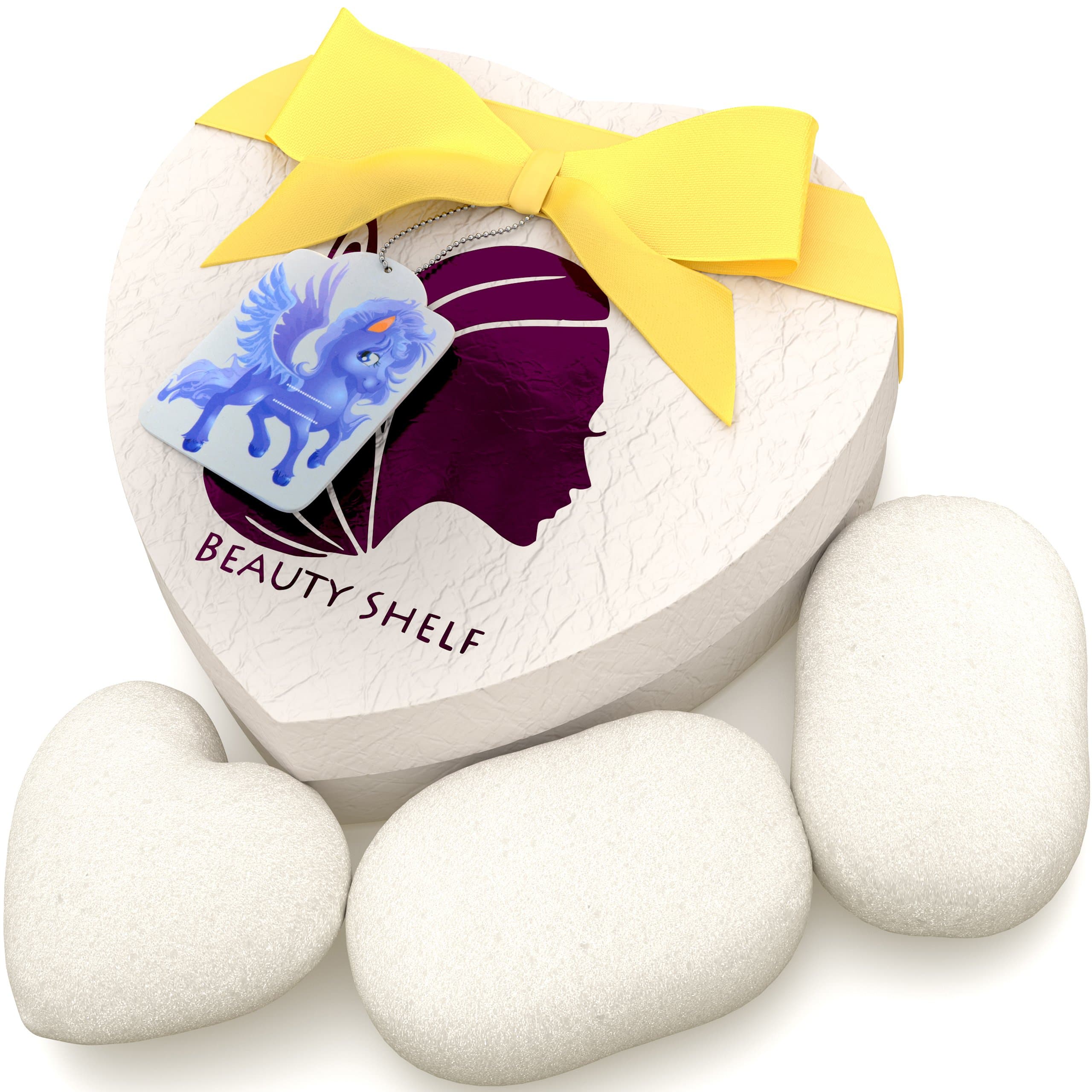 Konjac Sponge (3 Pack) - Baby Bath Sponges for Babies and Sensitive Skin - for Face & Body