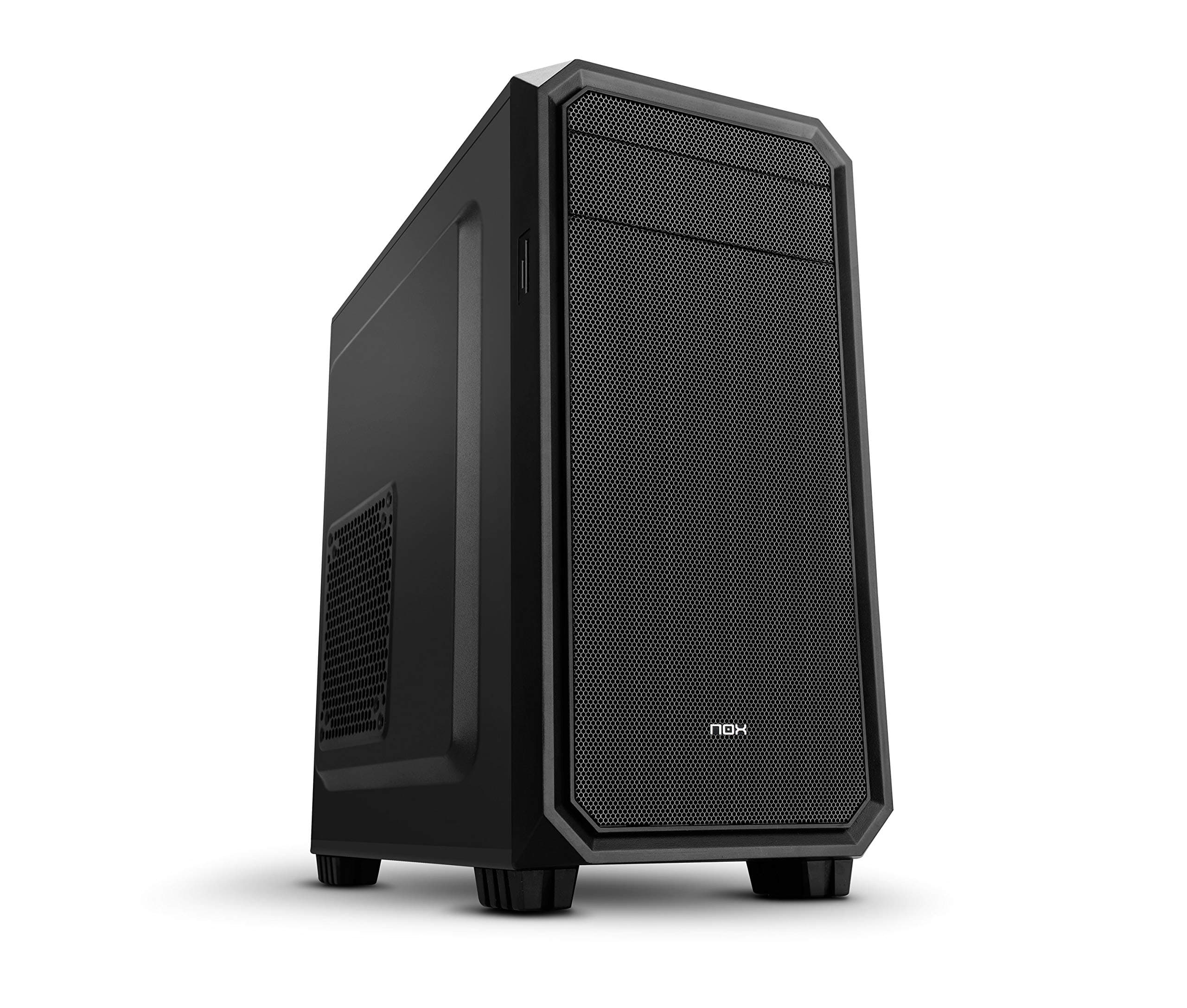 Nox Coolbay MX2 -NXCBAYMX2- micro ATX mini tower, integrated card reader, 120mm fan included, USB 3.0, up to 4 hard drives, black