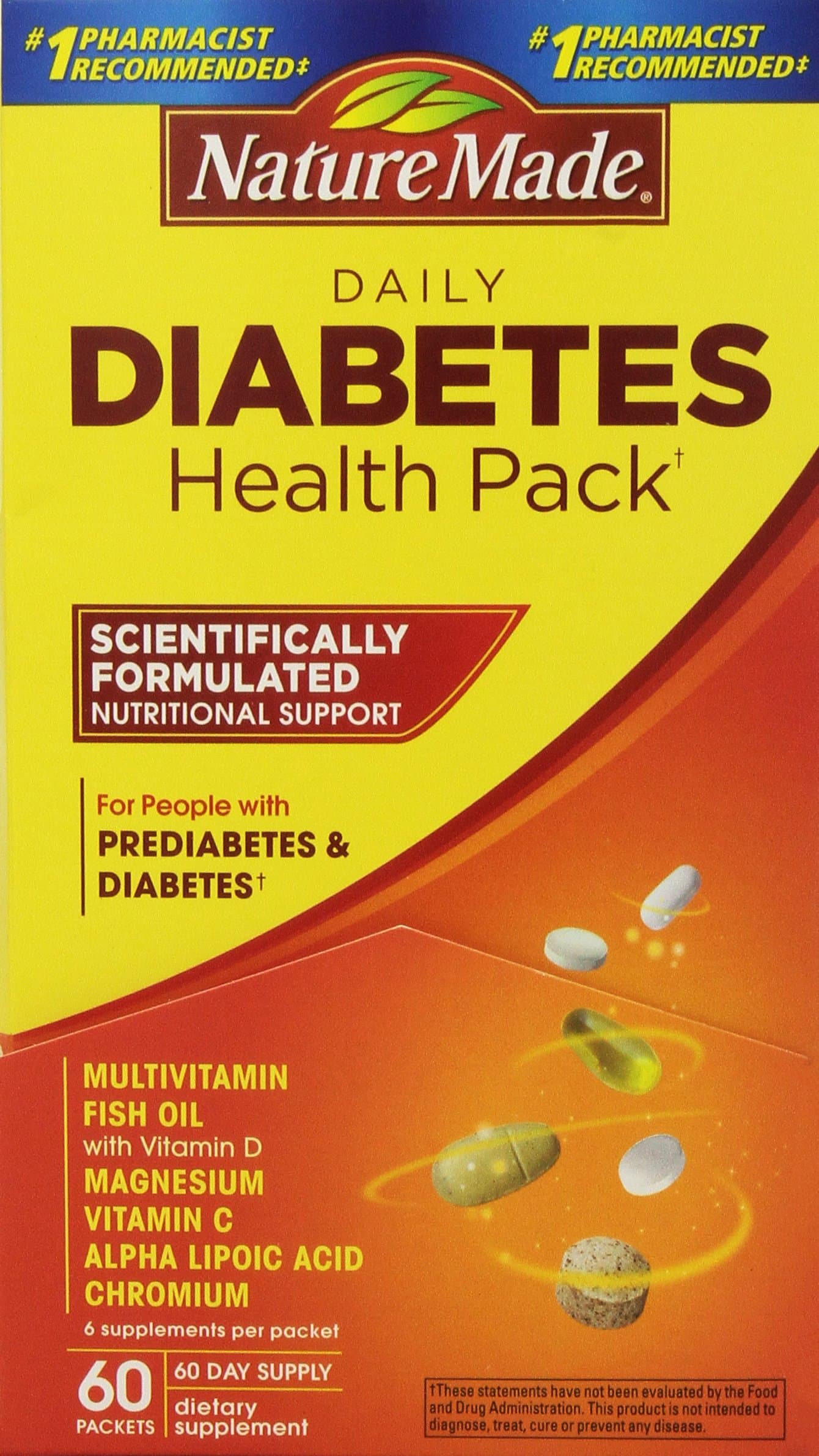 Diabetes Health Pack, 60 Packets