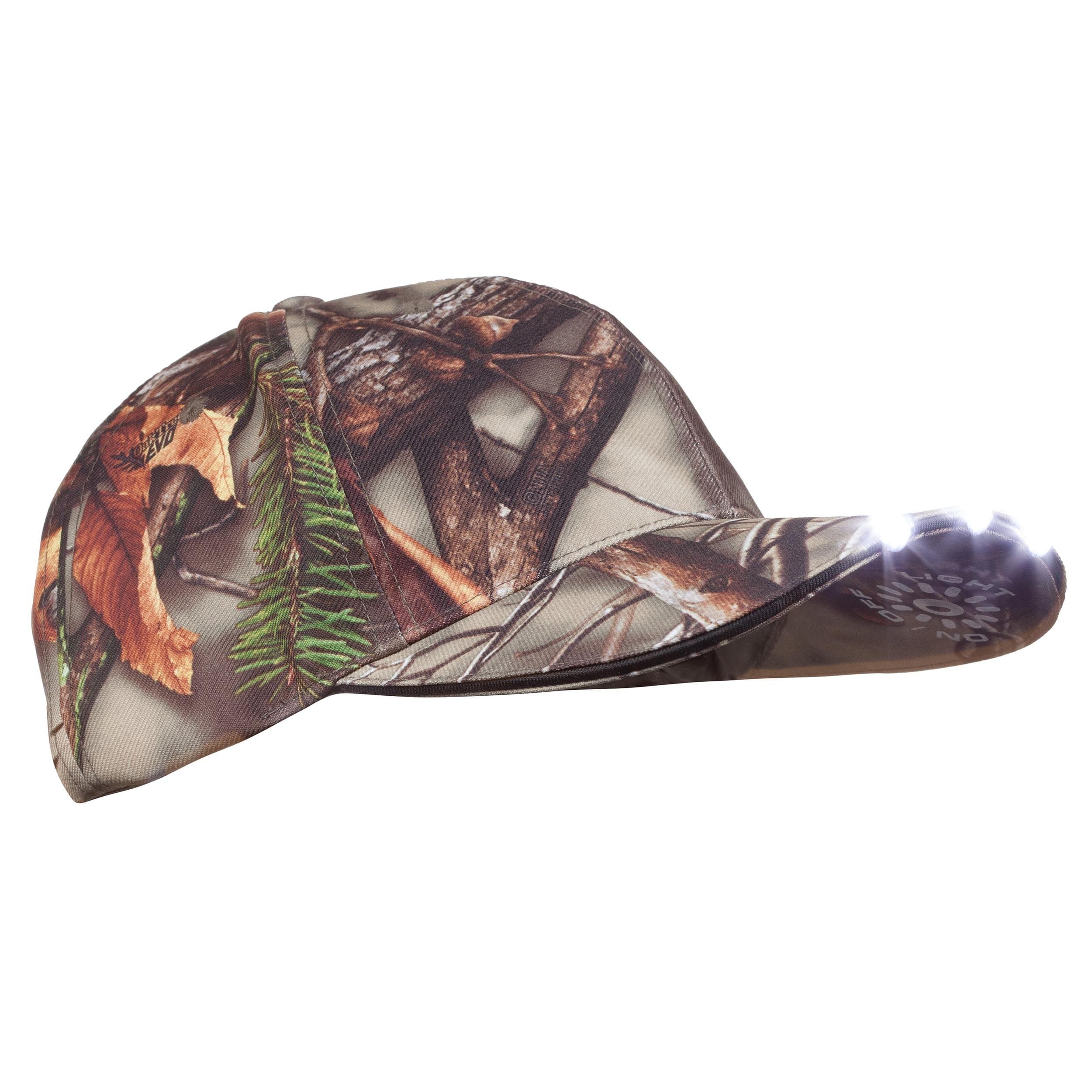 Huntworth Twill 3-LED Lighted Baseball Cap, One Size, Oak Tree EVO