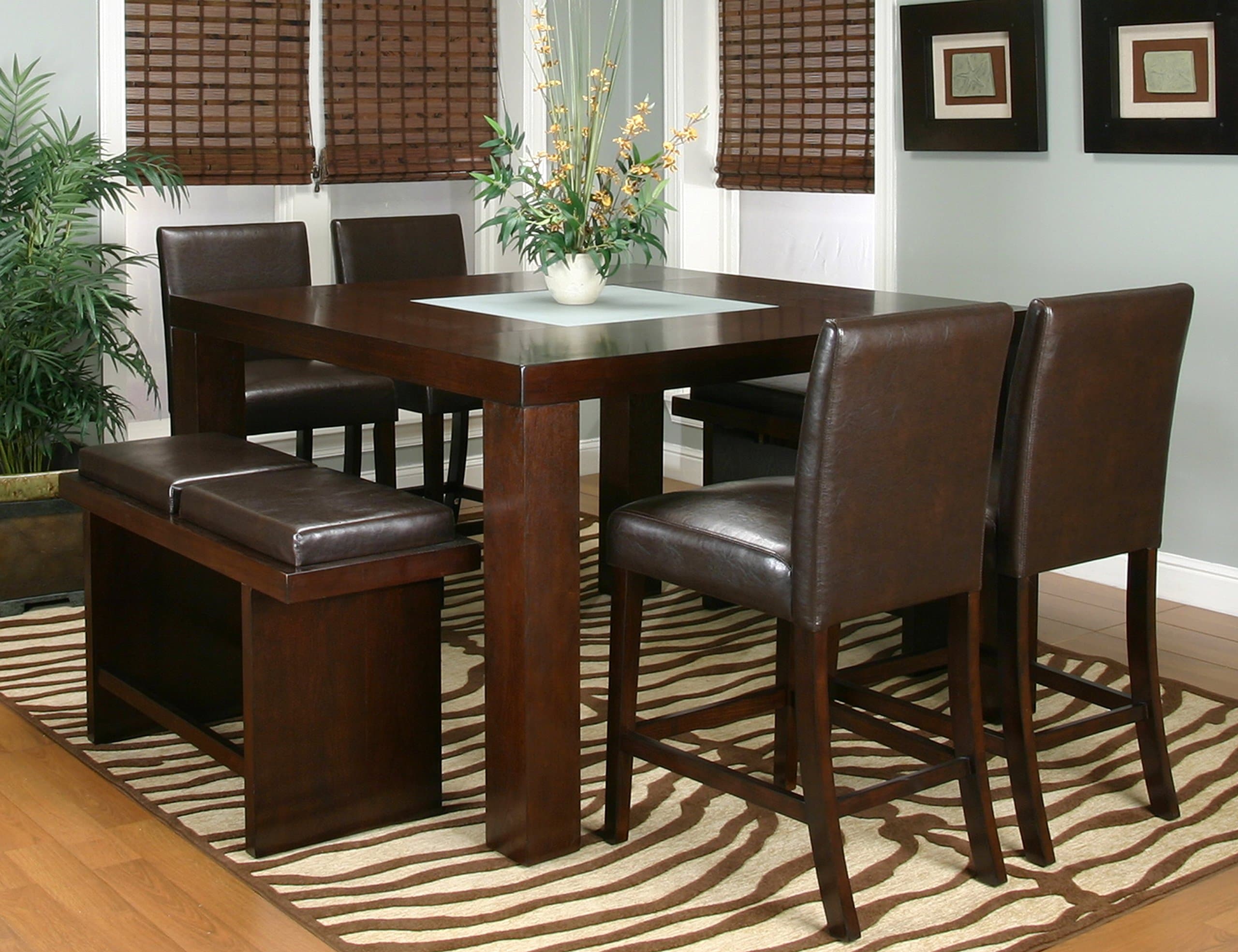 Kemper Pub Table, 4 Chairs & 1 Bench