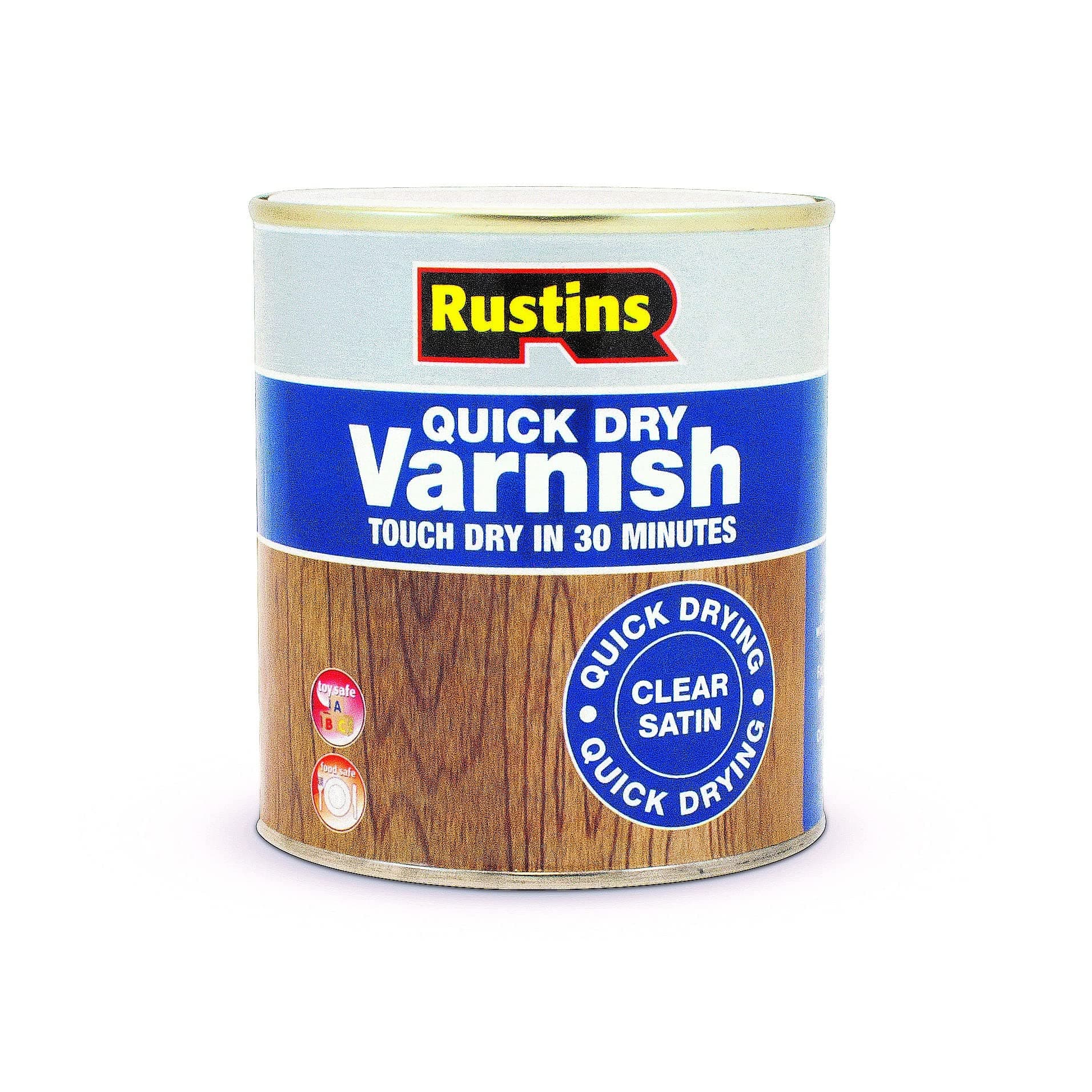 Rustins Quick Dry Varnish Clear Satin 500ml
