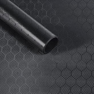 Lypumso Honeycomb Carbon Fiber Vinyl Wrap, Hex Pattern Vinyl Car Wrap with Air Release Technology, Self-Adhesive DIY Auto Exterior Interior Decor Film Sticker (Matte Black, 1ft x 5ft)