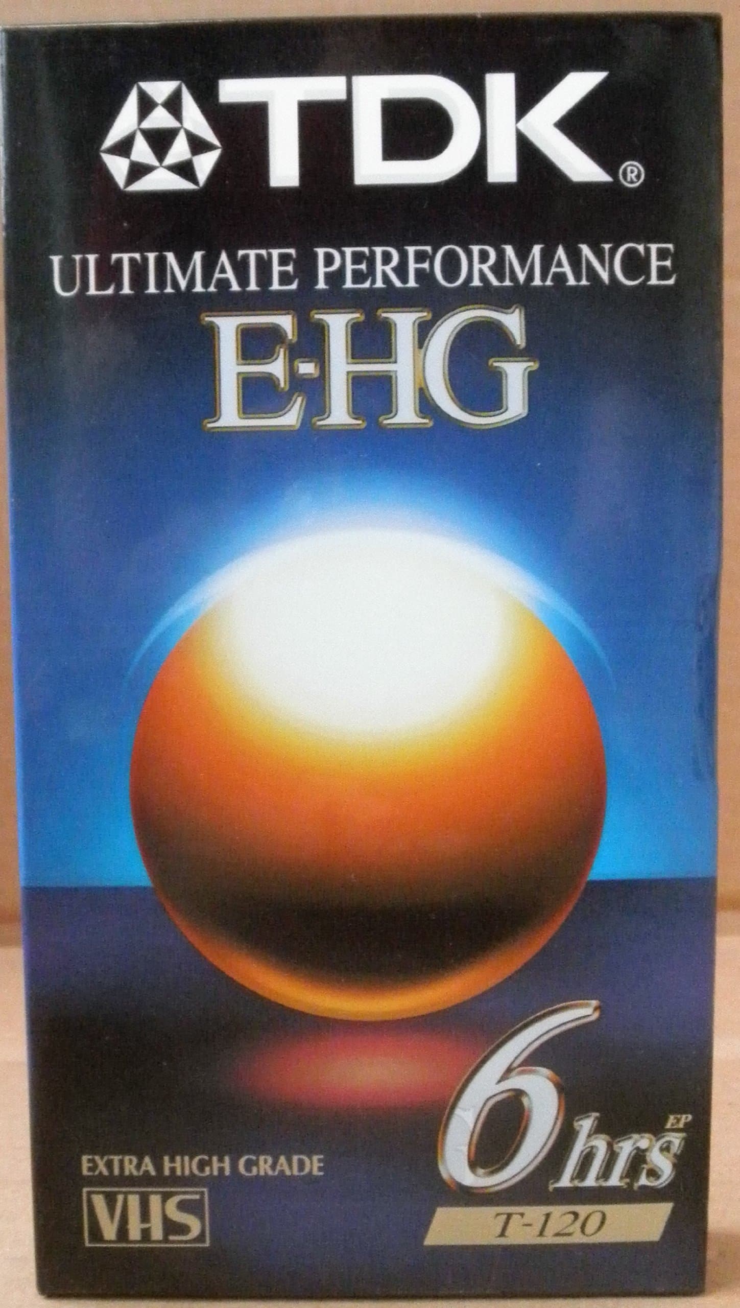 TDK E-HG Ultimate Performance T-120 VHS Video Cassette Tape