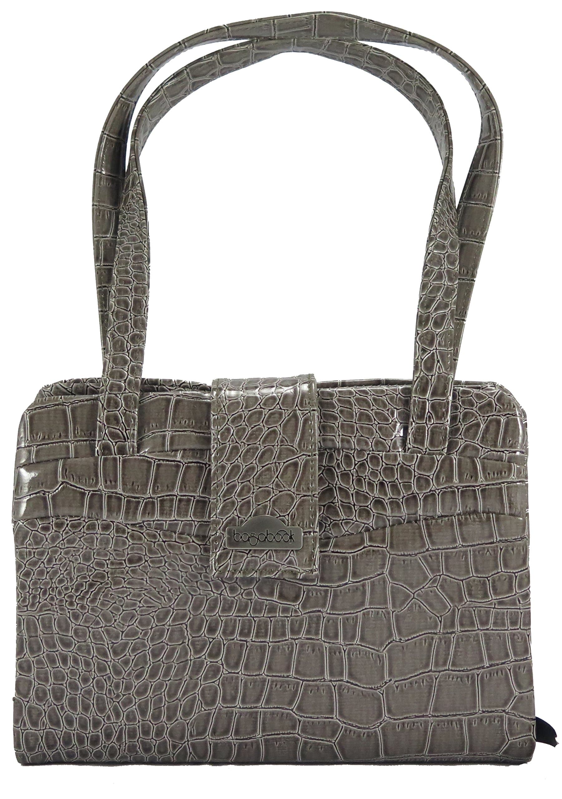 Bagabook Grey Mock Croc Classic Handbag Style Book Notepad Diary Bible Cover carrier