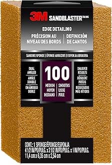 3M SandBlaster Dual Angle Sanding Sponge, 100-Grit