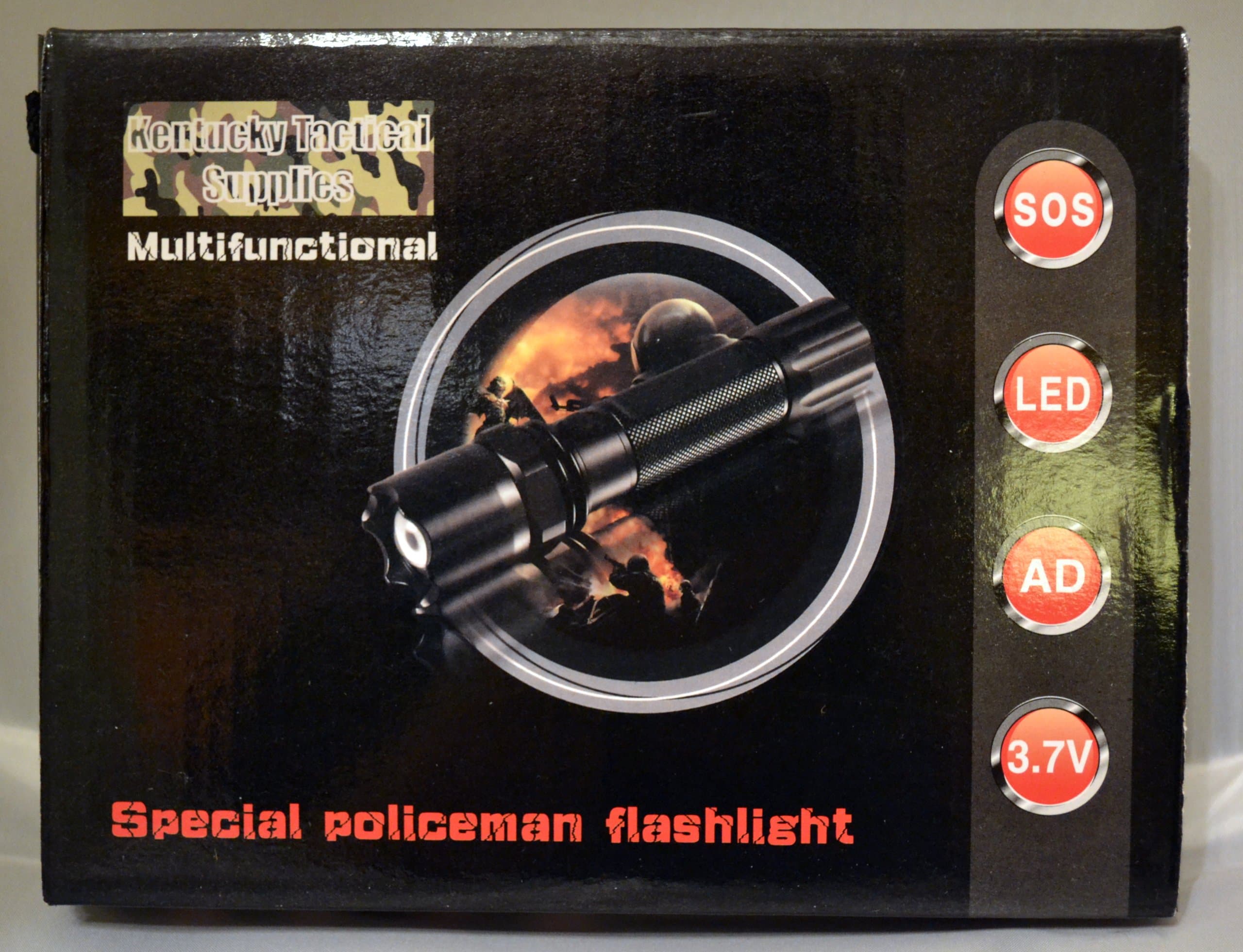 Kentucky Tactical Special Policeman Flashlight Rechargeable LED