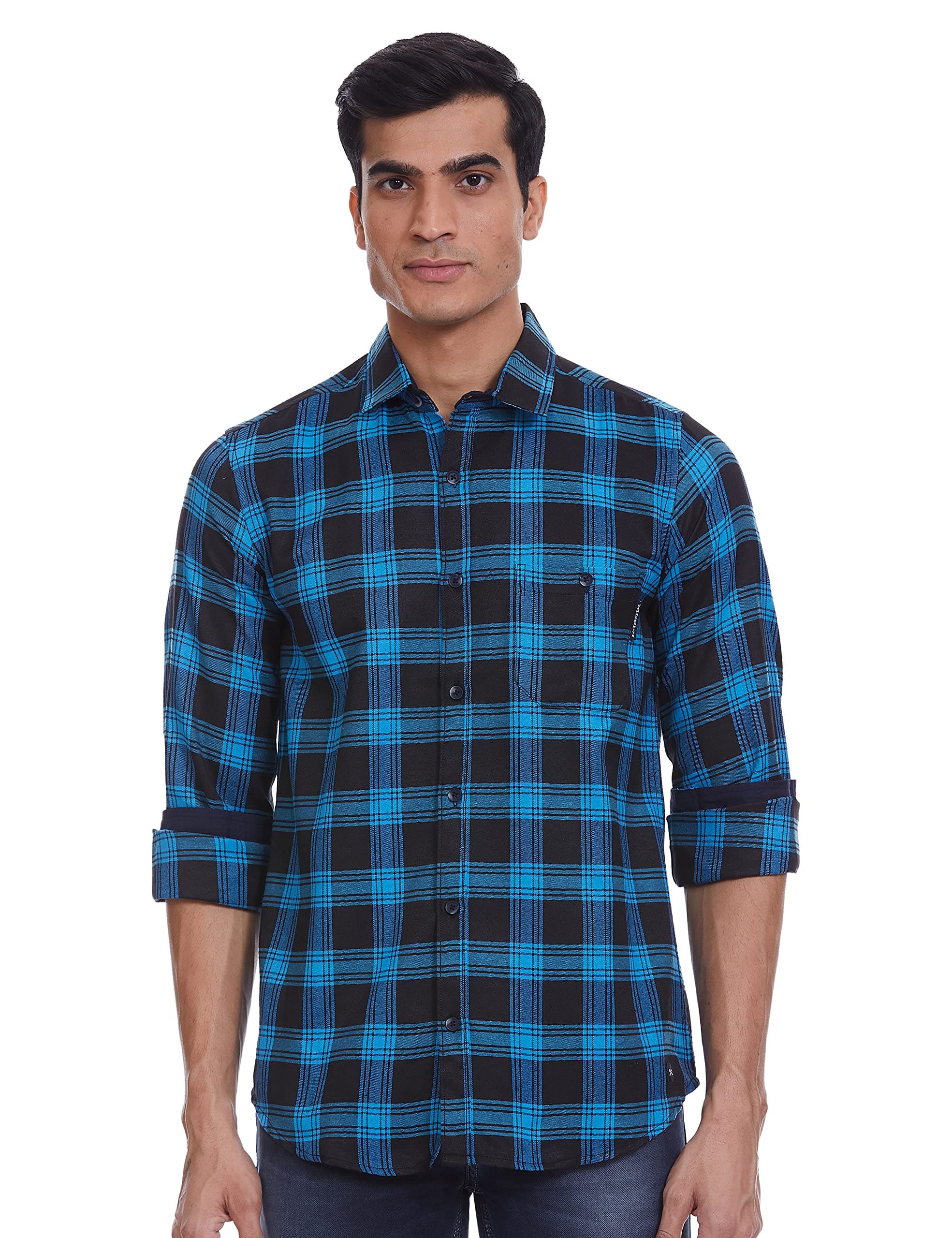 Men's Casual Checkered Regular Fit Shirt