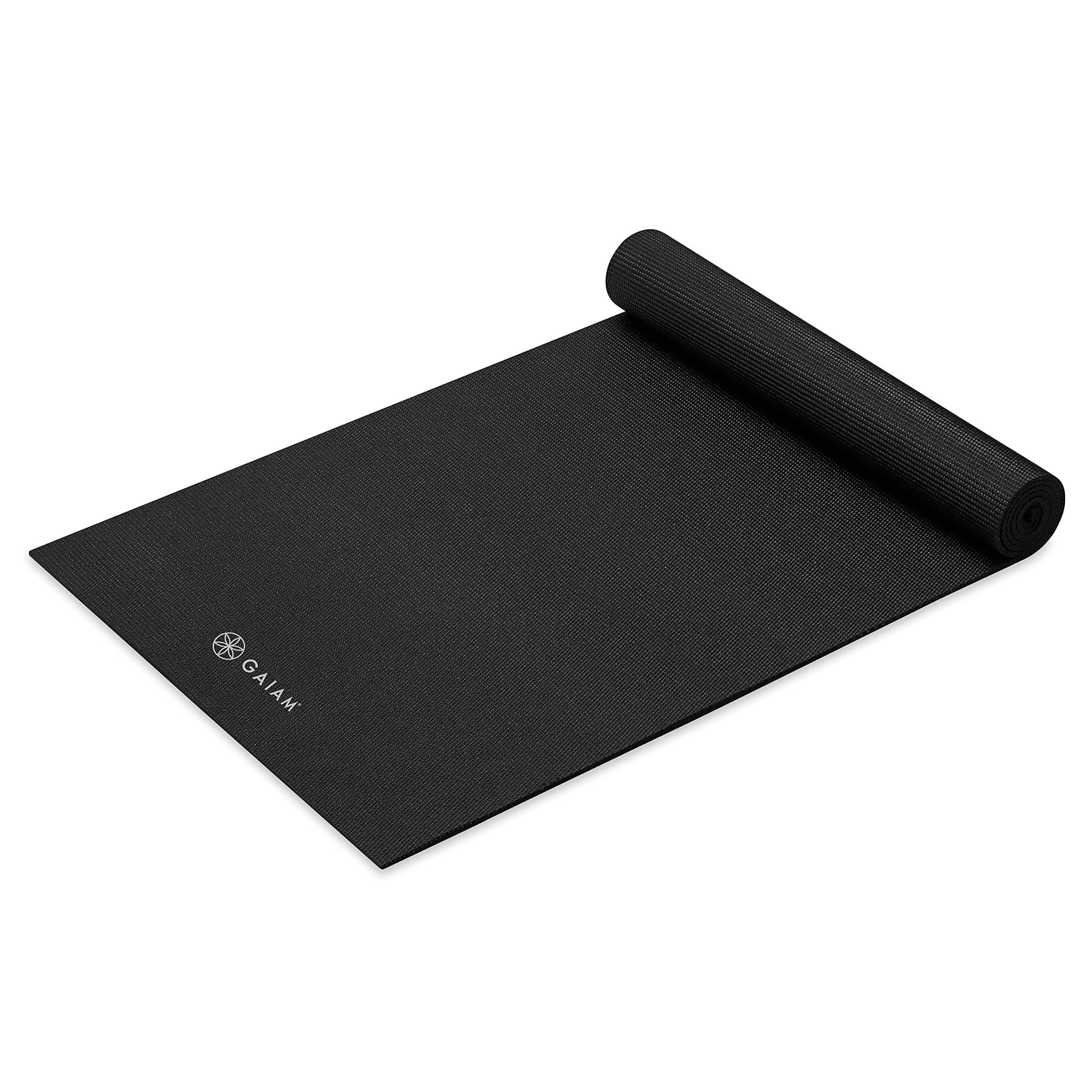 Gaiam Yoga Mat - Premium 5mm Solid Thick Non Slip Exercise & Fitness Mat for All Types of Yoga, Pilates & Floor Workouts (68" x 24" x 5mm)