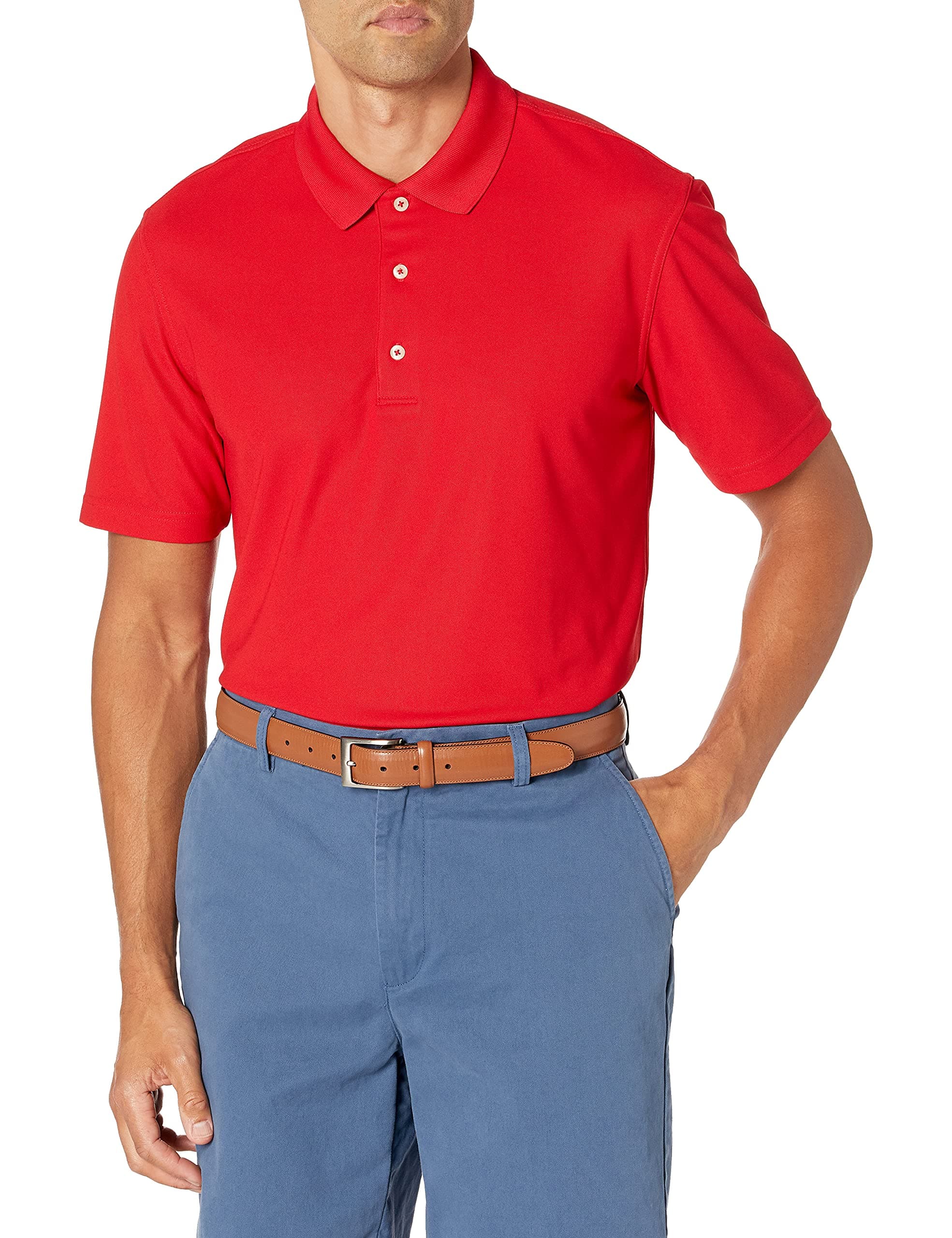 Men's Pro Tek Micro Pique Polo Men's Pro Tek Micro Pique Polo Technical Fabric Golf Shirt - Black, X-Large