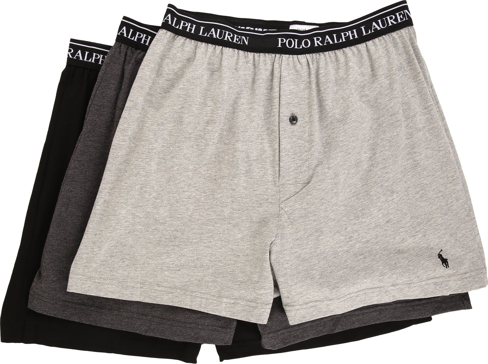 Polo Ralph Lauren 3-Pack Knit Boxer Andover/Madison/Black LG